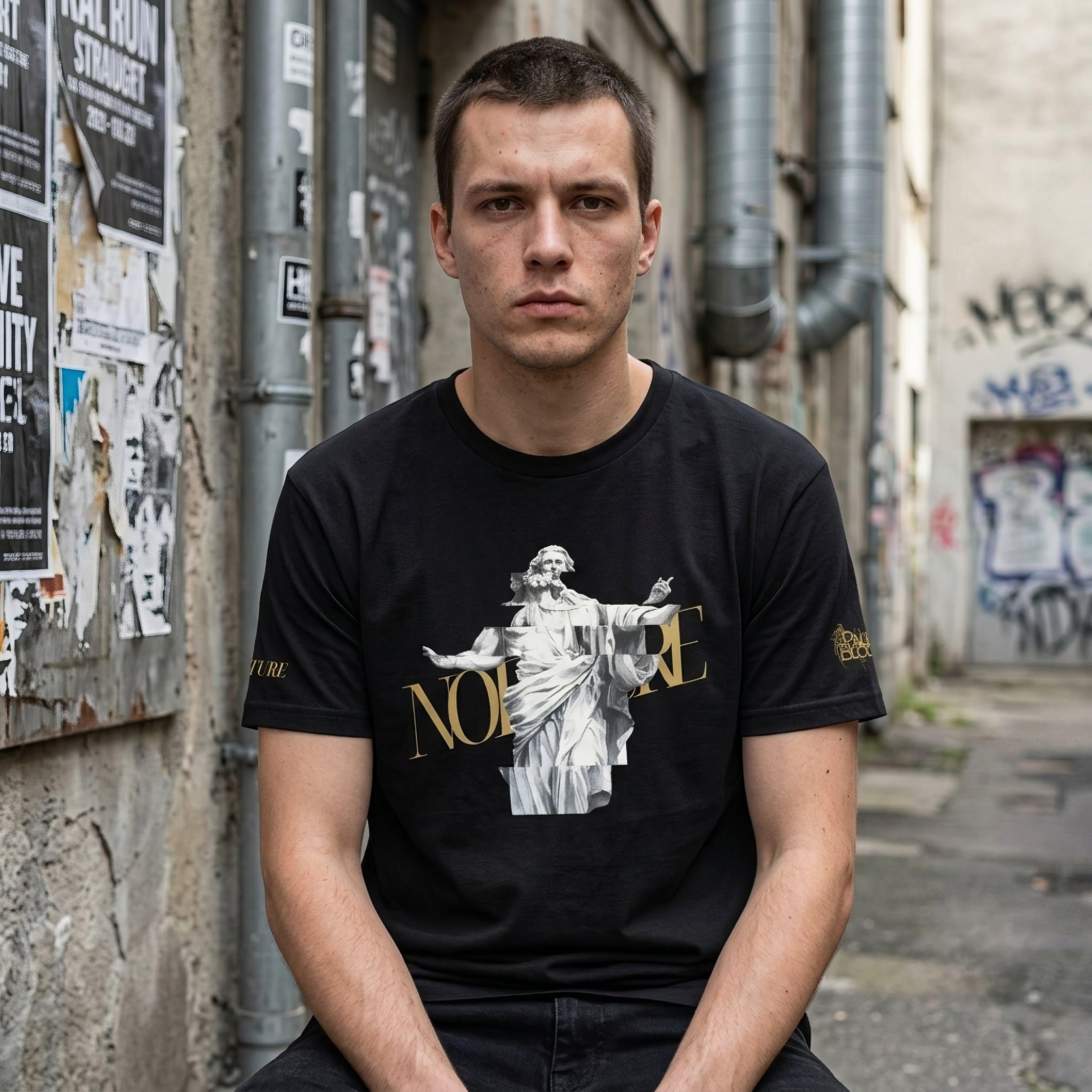 Glitched Prophet Black Metal Style Unisex T-Shirt - ["glitch","glitched prophet","men","t-shirt","tee","tshirt","unisex","women"] | Pale Blood Store