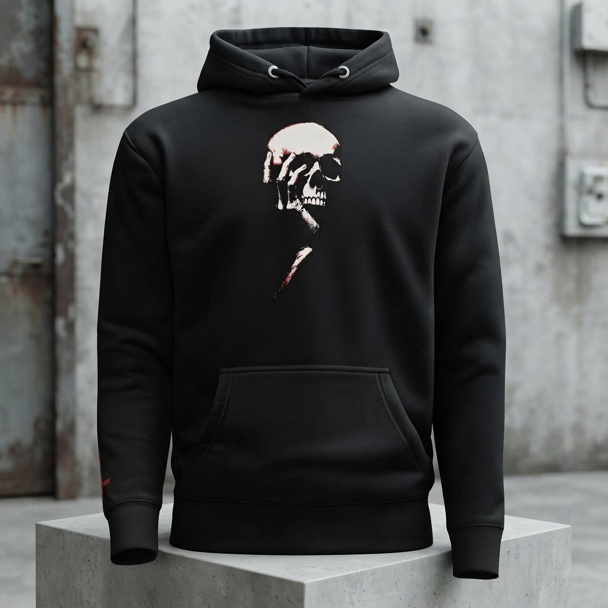 Handball Unisex Hoodie - ["alternative fashion","dark aesthetic","Gothic clothing","handball","hoodie","men","skull art","unisex","women"] | Pale Blood Store