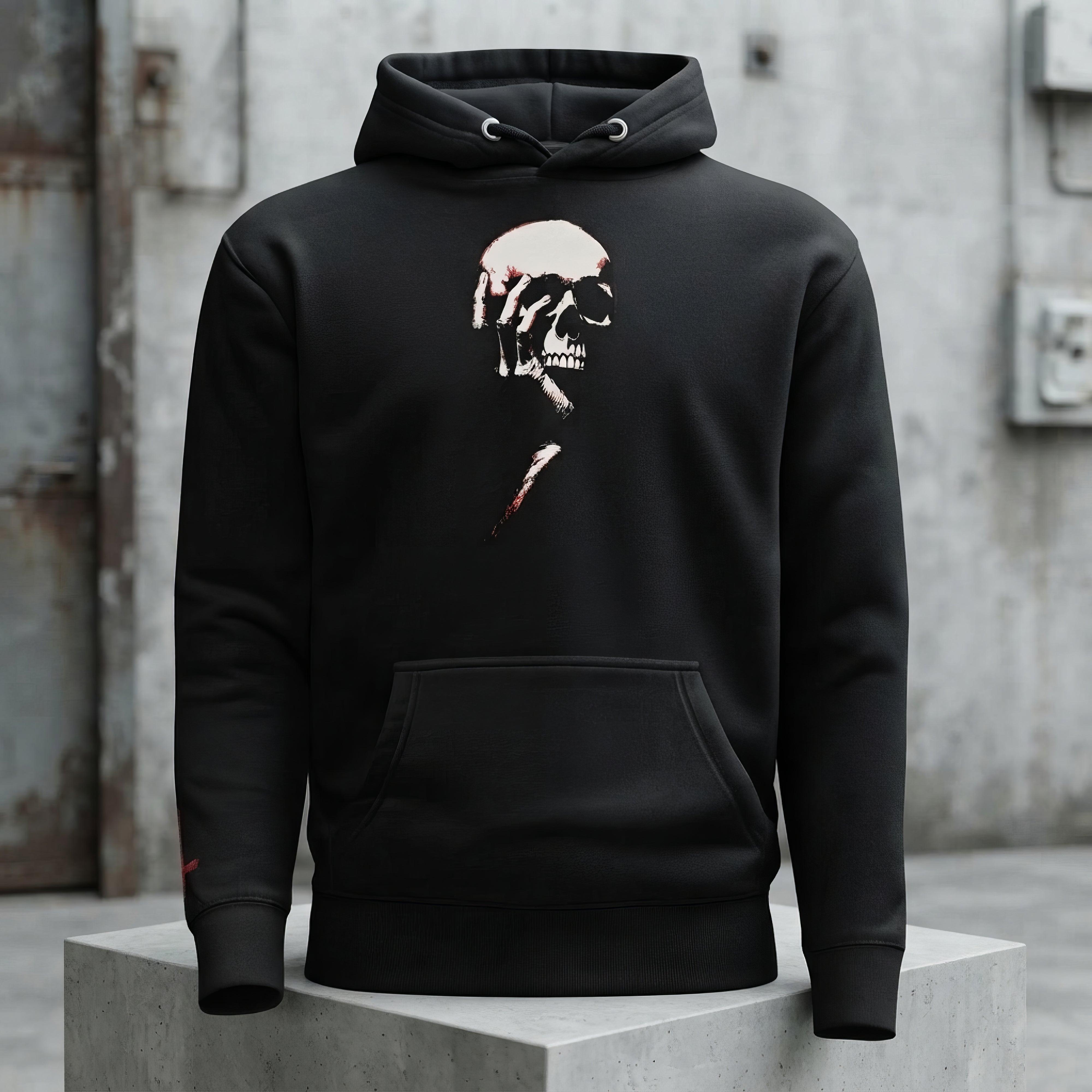 Handball Unisex Hoodie - ["alternative fashion","dark aesthetic","Gothic clothing","handball","hoodie","men","skull art","unisex","women"] | Pale Blood Store
