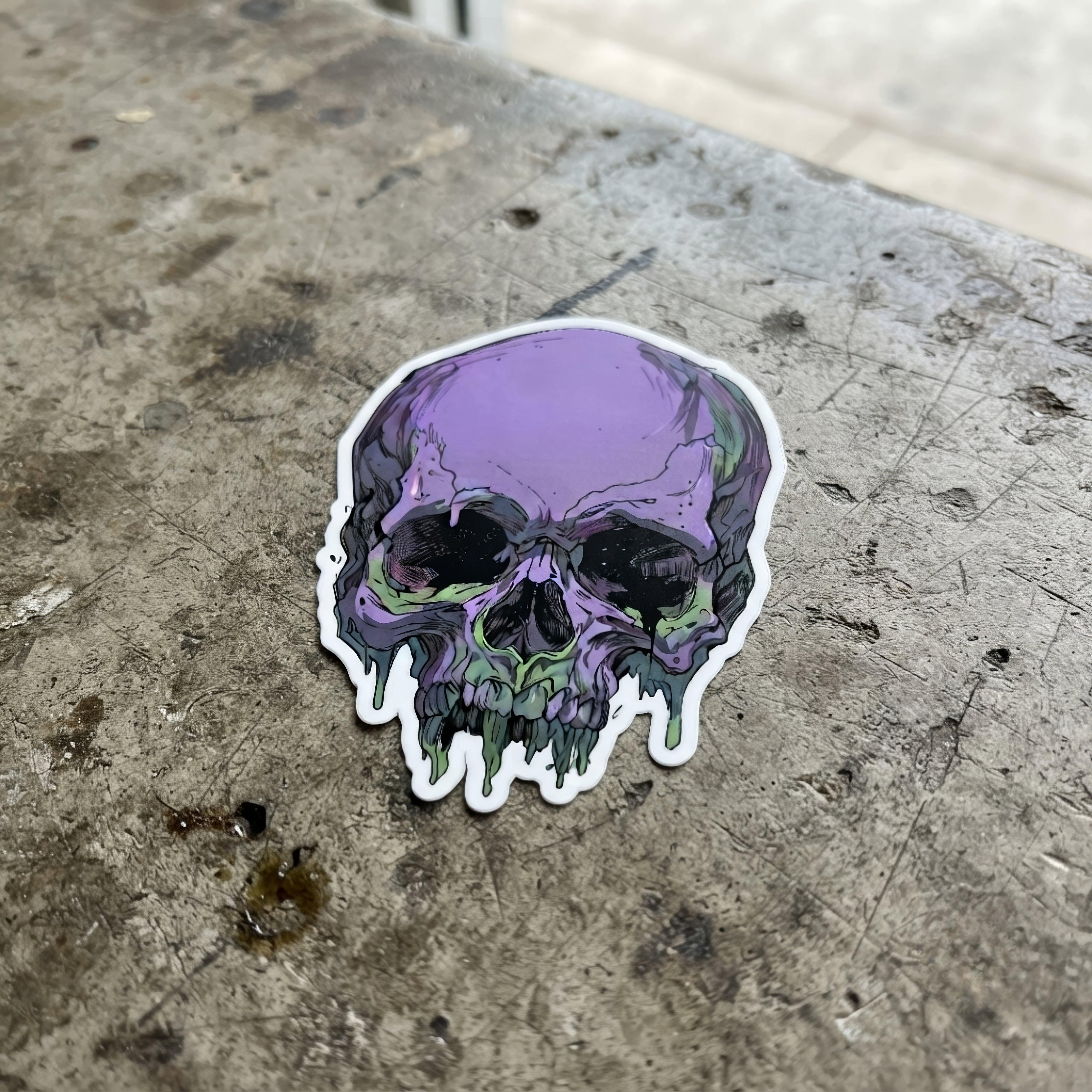 Toxic Fate 90's Goth Style Stickers - ["accessories","bubble free stickers","skull","stickers","toxic","toxic fate"] | Pale Blood Store