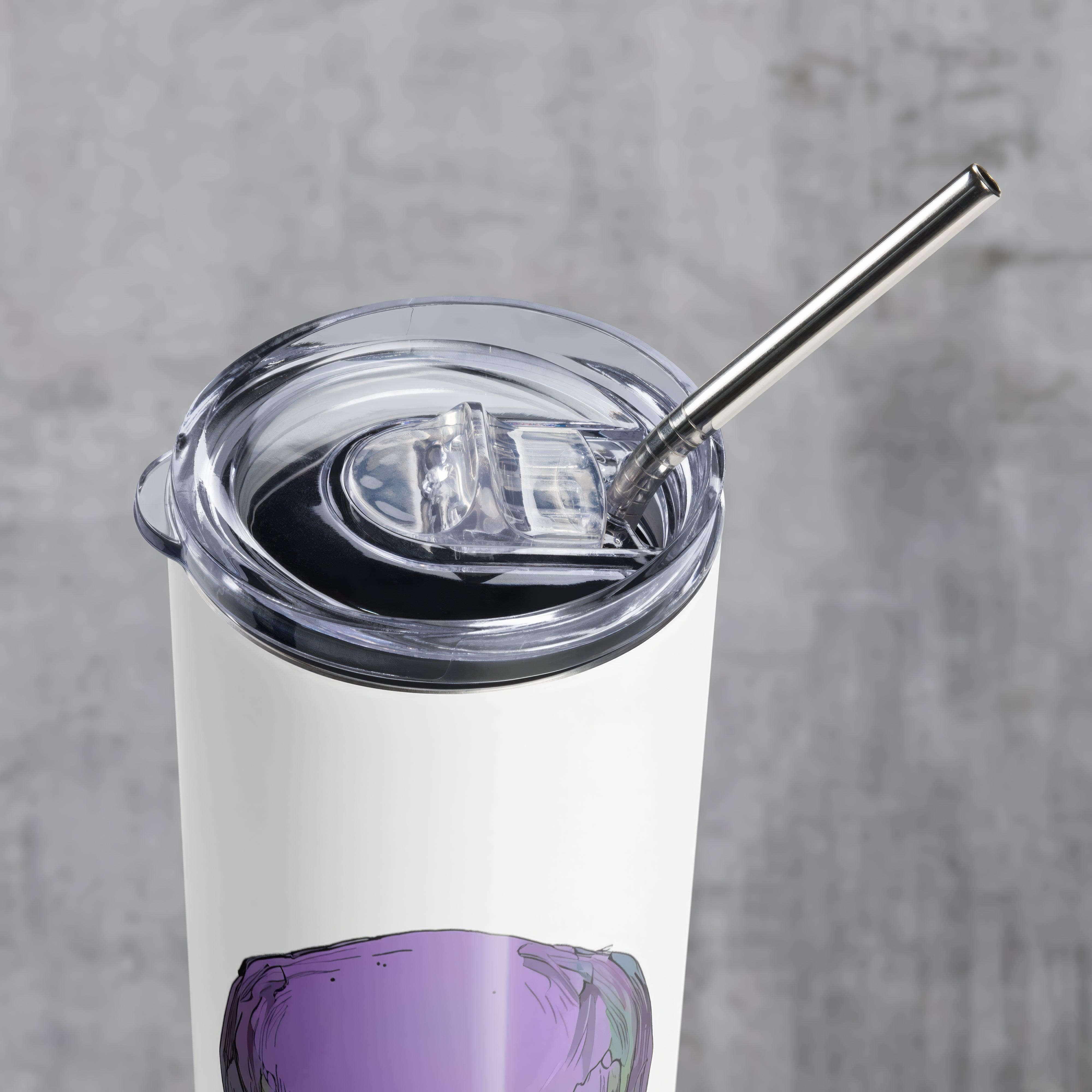 Toxic Fate 90's Goth Style Stainless Steel Tumbler - ["accessories","drinkware","skull","steel tumbler","toxic","toxic fate","tumbler"] | Pale Blood Store