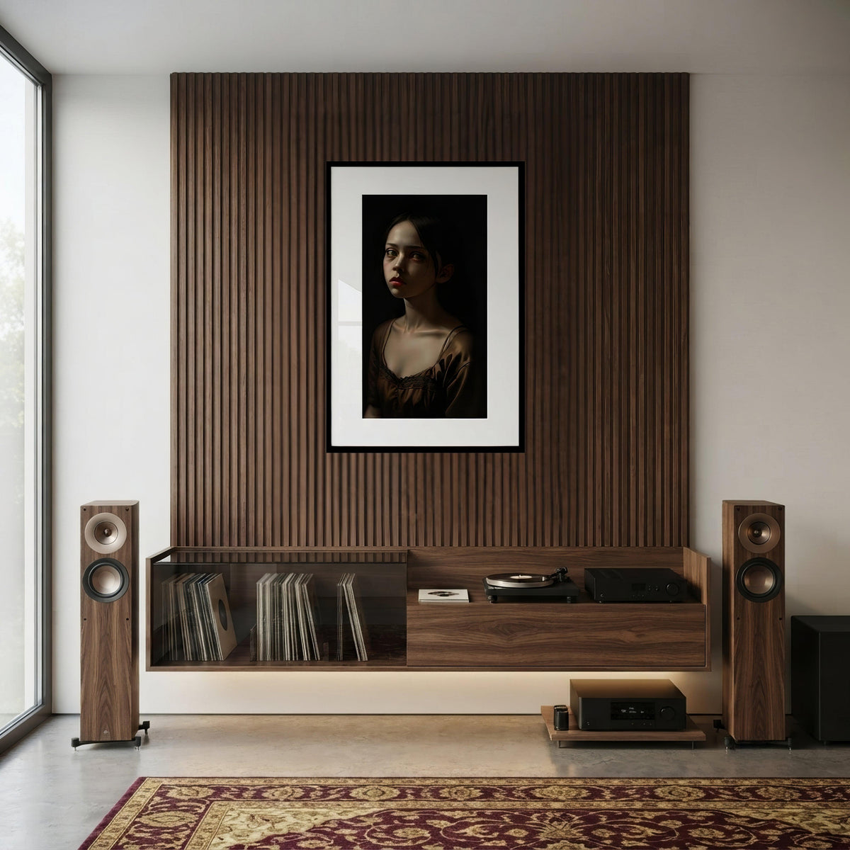 The Sound of Terror Dark Aesthetic Framed Poster W/Mat - ["chiaroscuro","decor","framed","framed poster","Framed Poster With Mat","horror","mat","portrait","poster","sound of terror"] | Pale Blood Store