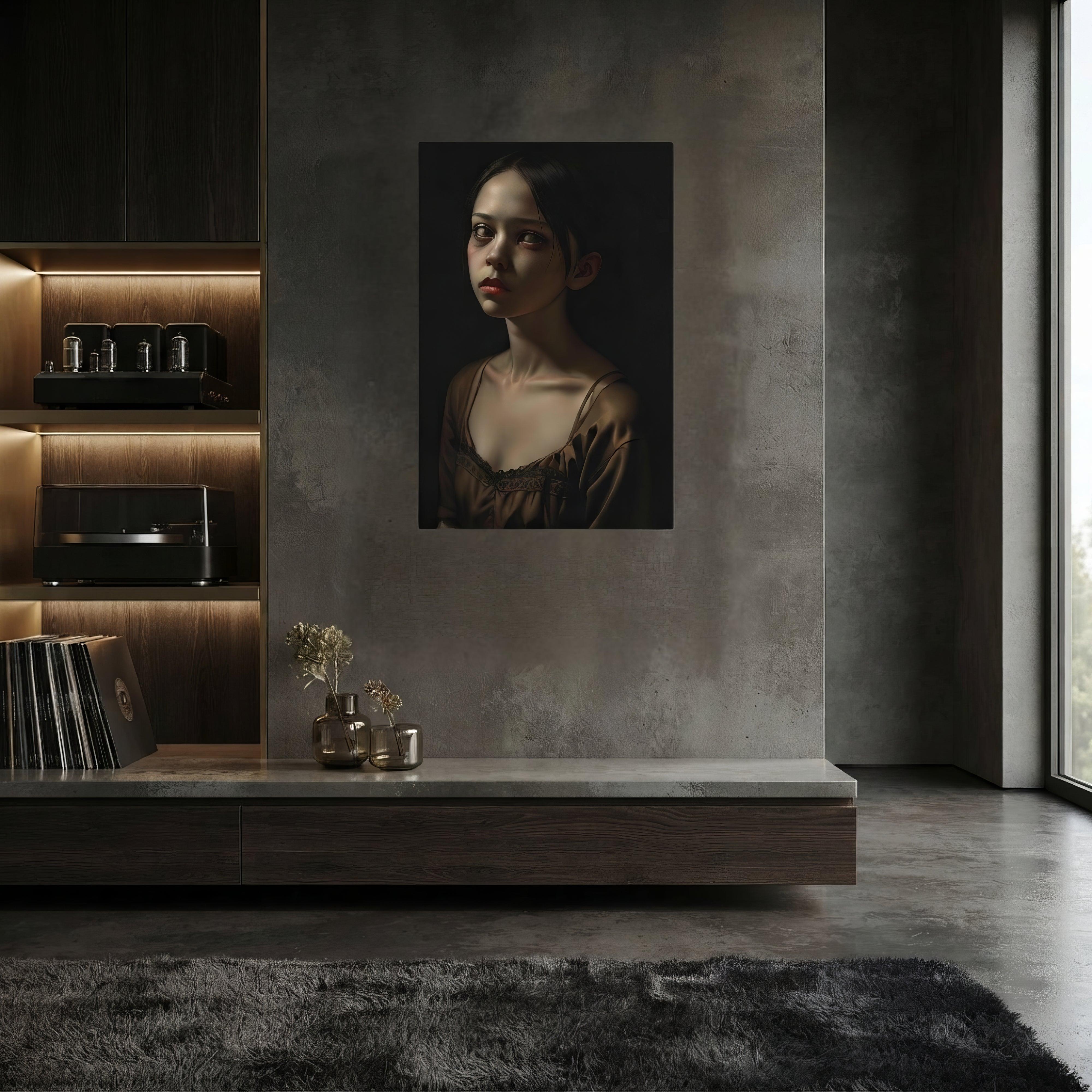 The Sound of Terror Dark Aesthetic Canvas - ["canvas","chiaroscuro","decor","horror","portrait","sound of terror"] | Pale Blood Store