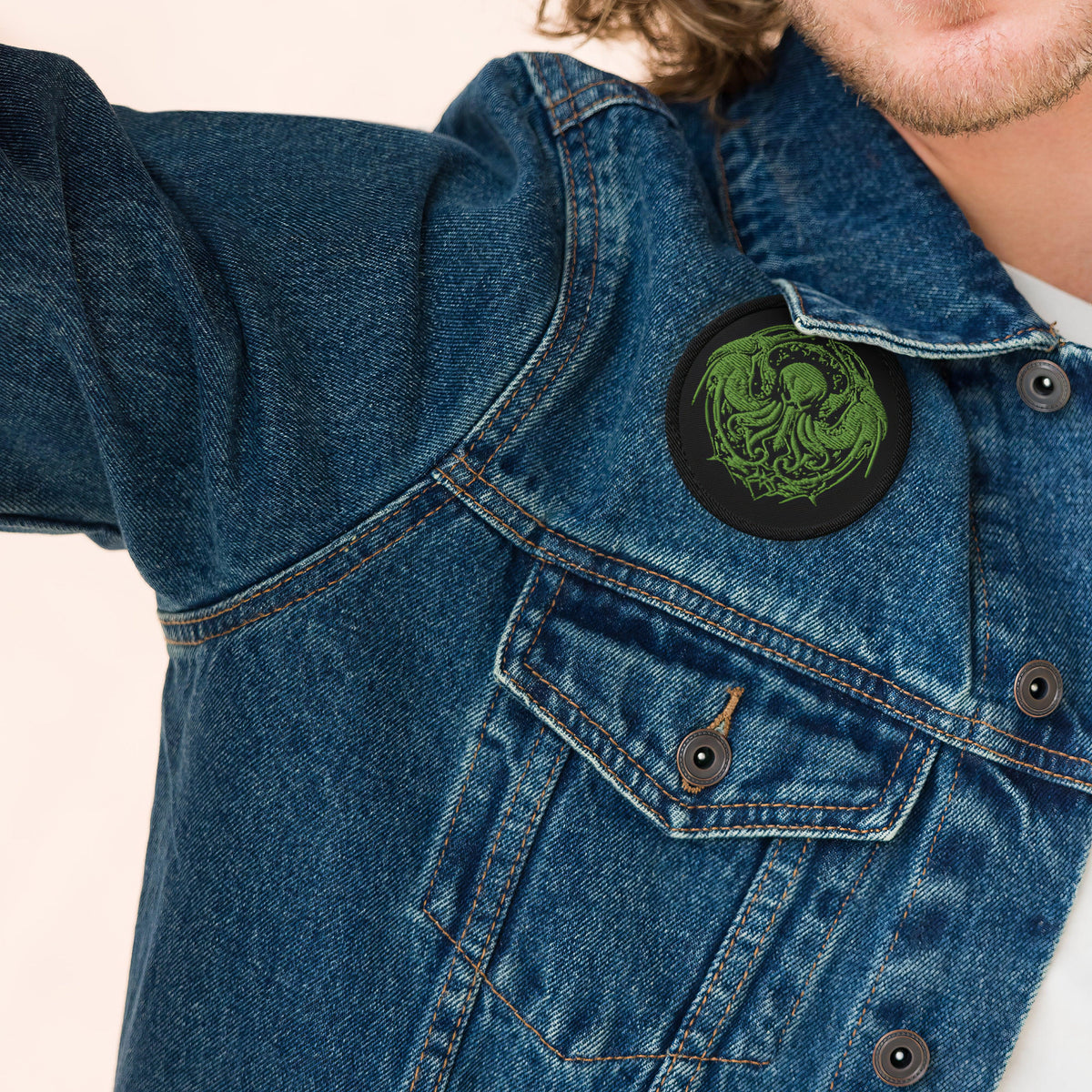 Cthulhu Calling Neo Goth Embroidered Patches - ["cosmic horror","cthulhu","dark","death","embroidered","embroidered patch","lovecraft","patch","patches","statement"] | Pale Blood Store