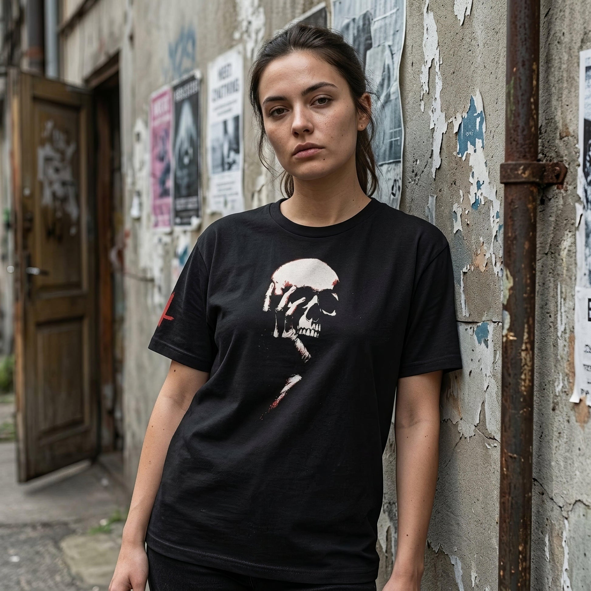 Handball Unisex T-Shirt - ["alternative fashion","dark aesthetic","Gothic clothing","horror T-shirt design","men","skeleton graphic tee.","skull art","t shirt","tee","unisex","women"] | Pale Blood Store
