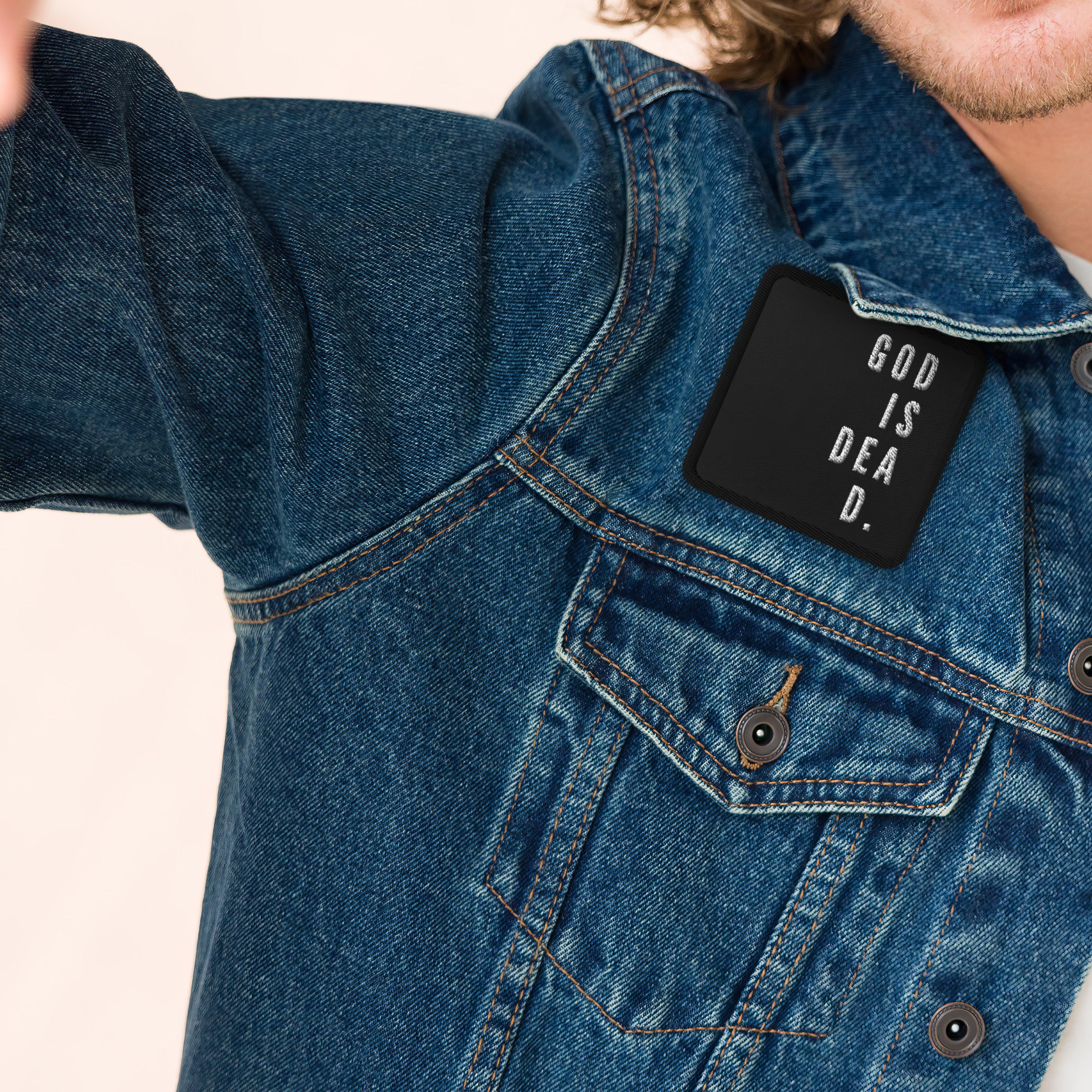 God is Dead Goth Minimalist Embroidered Patches - ["dark","death","doom","embroidered","embroidered patch","patch","patches","statement"] | Pale Blood Store