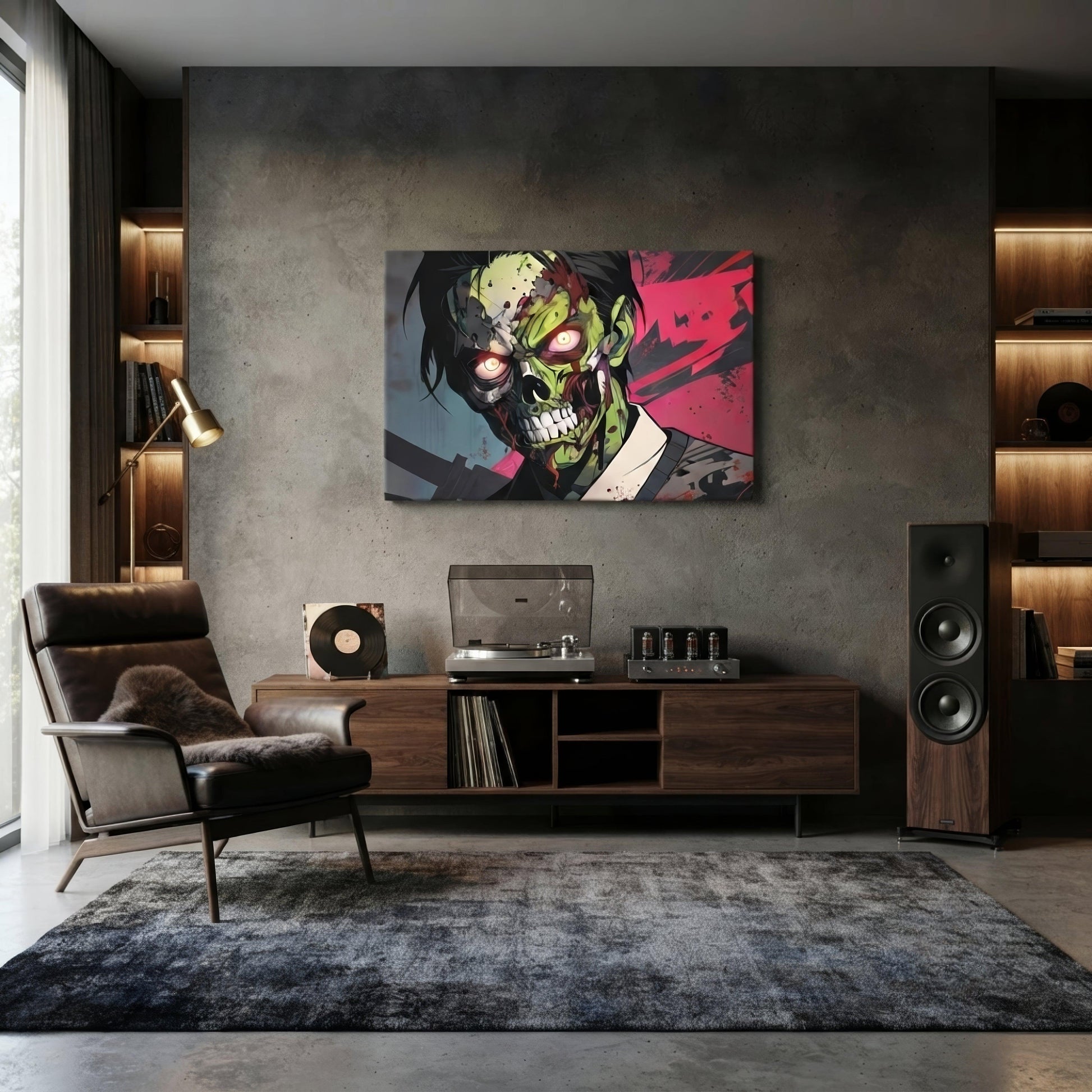 Zombie Avenger 2000 Dark Anime Canvas - ["canvas","comicbook","decor","zombie","zombie avenger"] | Pale Blood Store