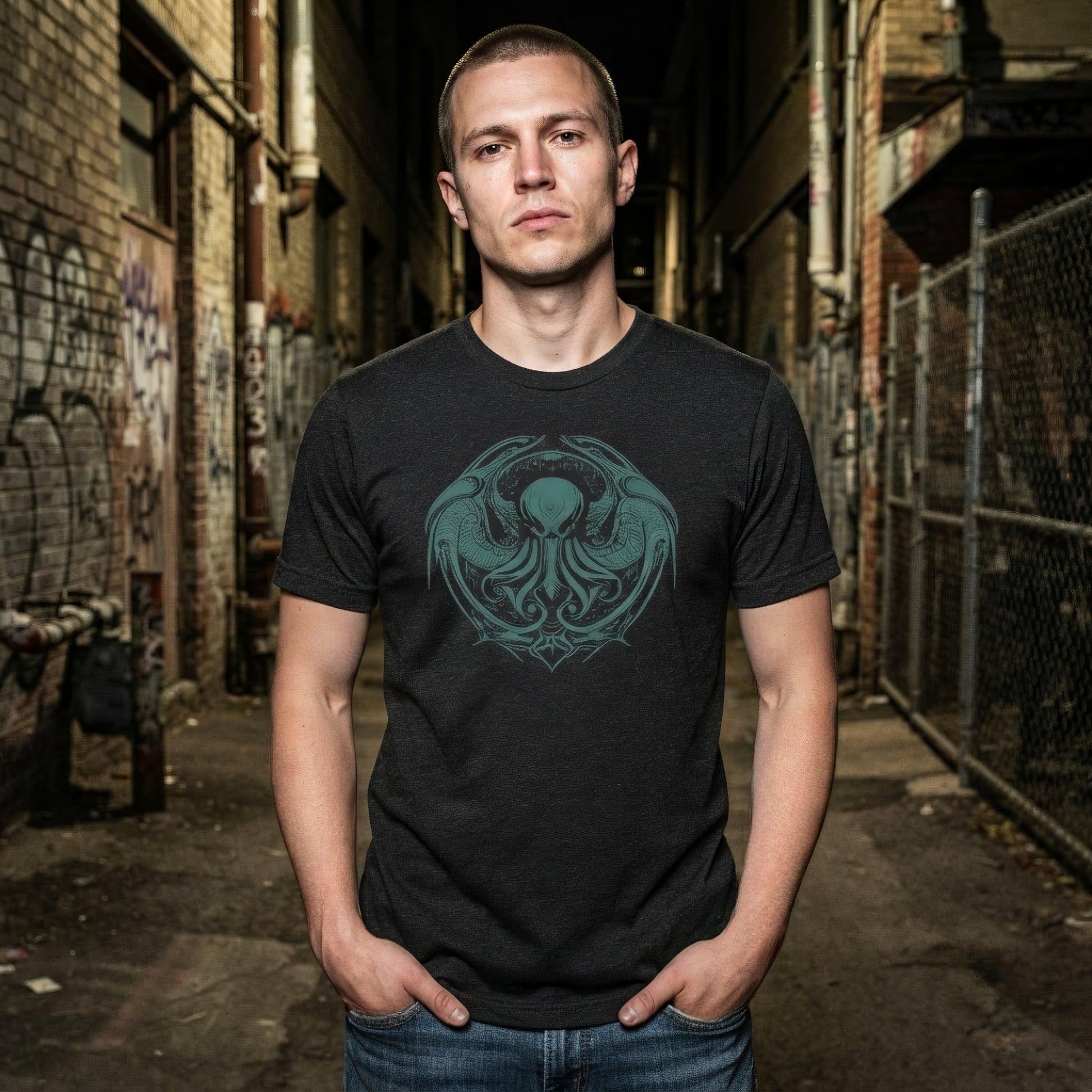 Cthulhu Calling Neo Goth Unisex T-Shirt - ["cosmic horror","cthulhu","goth","men","t-shirt","tee","tshirt","unisex","women"] | Pale Blood Store