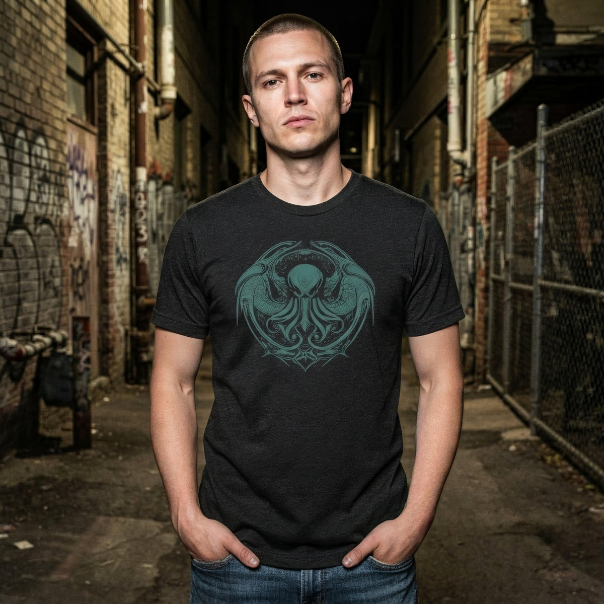 Cthulhu Calling Neo Goth Unisex T-Shirt - ["cosmic horror","cthulhu","goth","men","t-shirt","tee","tshirt","unisex","women"] | Pale Blood Store