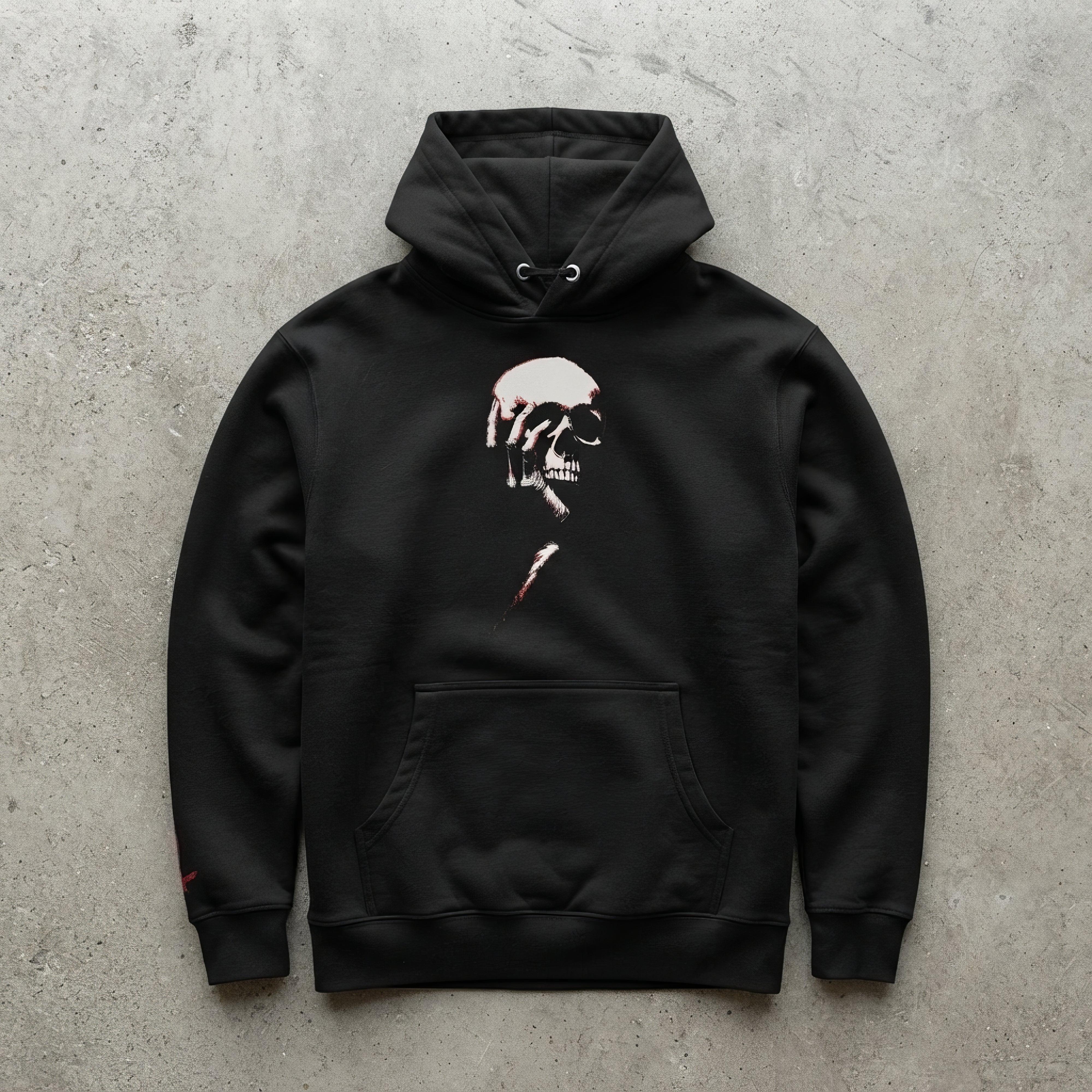 Handball Unisex Hoodie - ["alternative fashion","dark aesthetic","Gothic clothing","handball","hoodie","men","skull art","unisex","women"] | Pale Blood Store