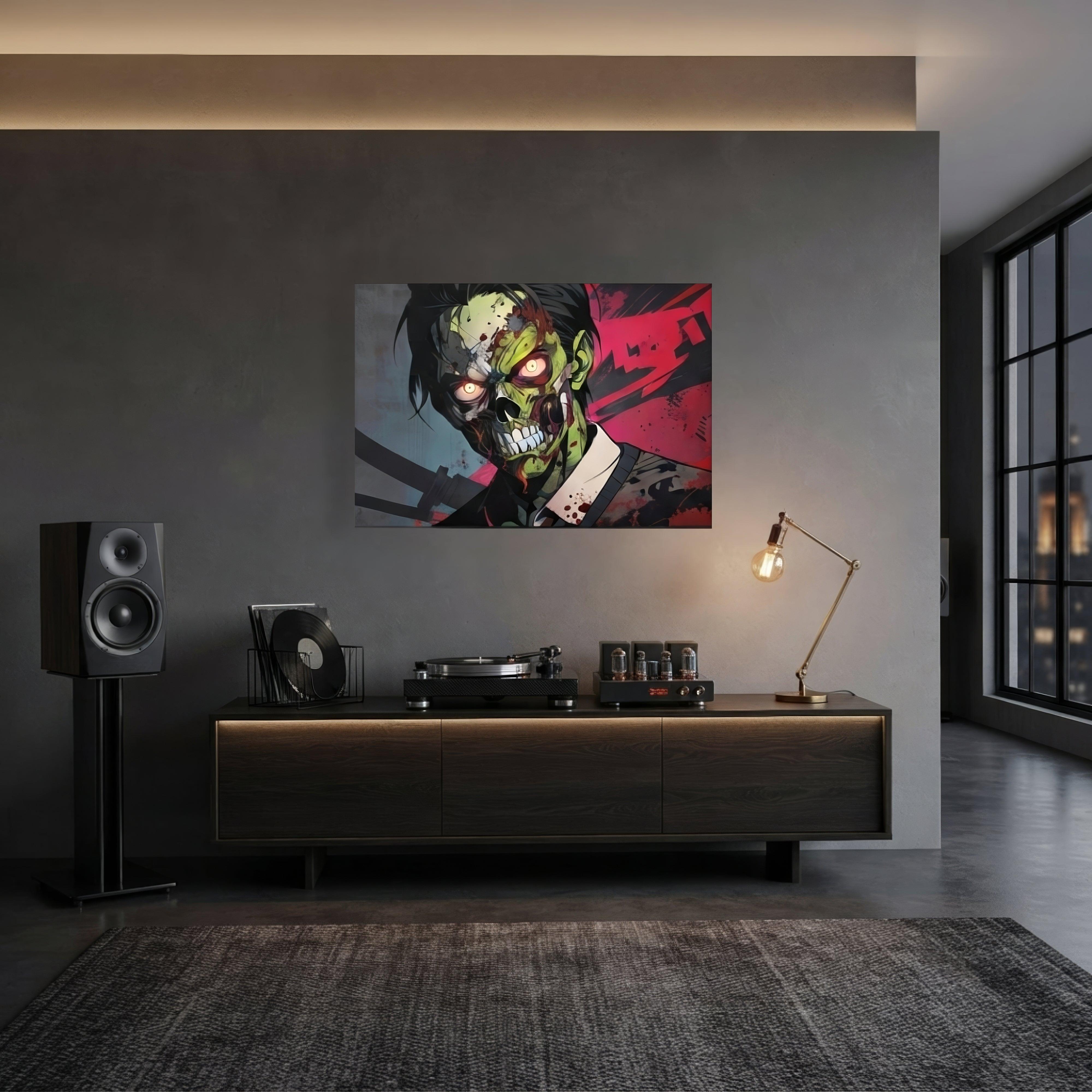 Zombie Avenger 2000 Dark Anime Metal Prints