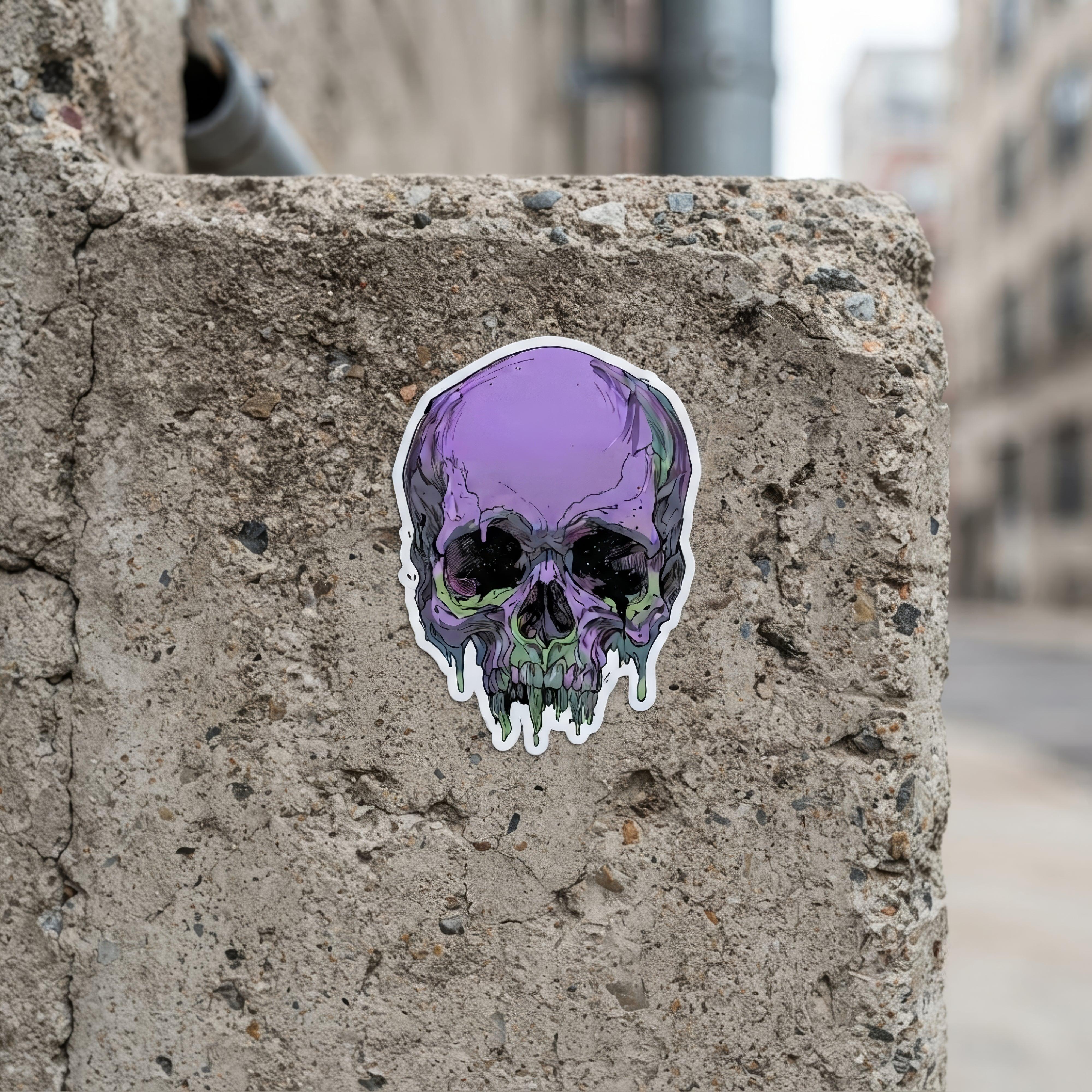 Toxic Fate 90's Goth Style Stickers - ["accessories","bubble free stickers","skull","stickers","toxic","toxic fate"] | Pale Blood Store