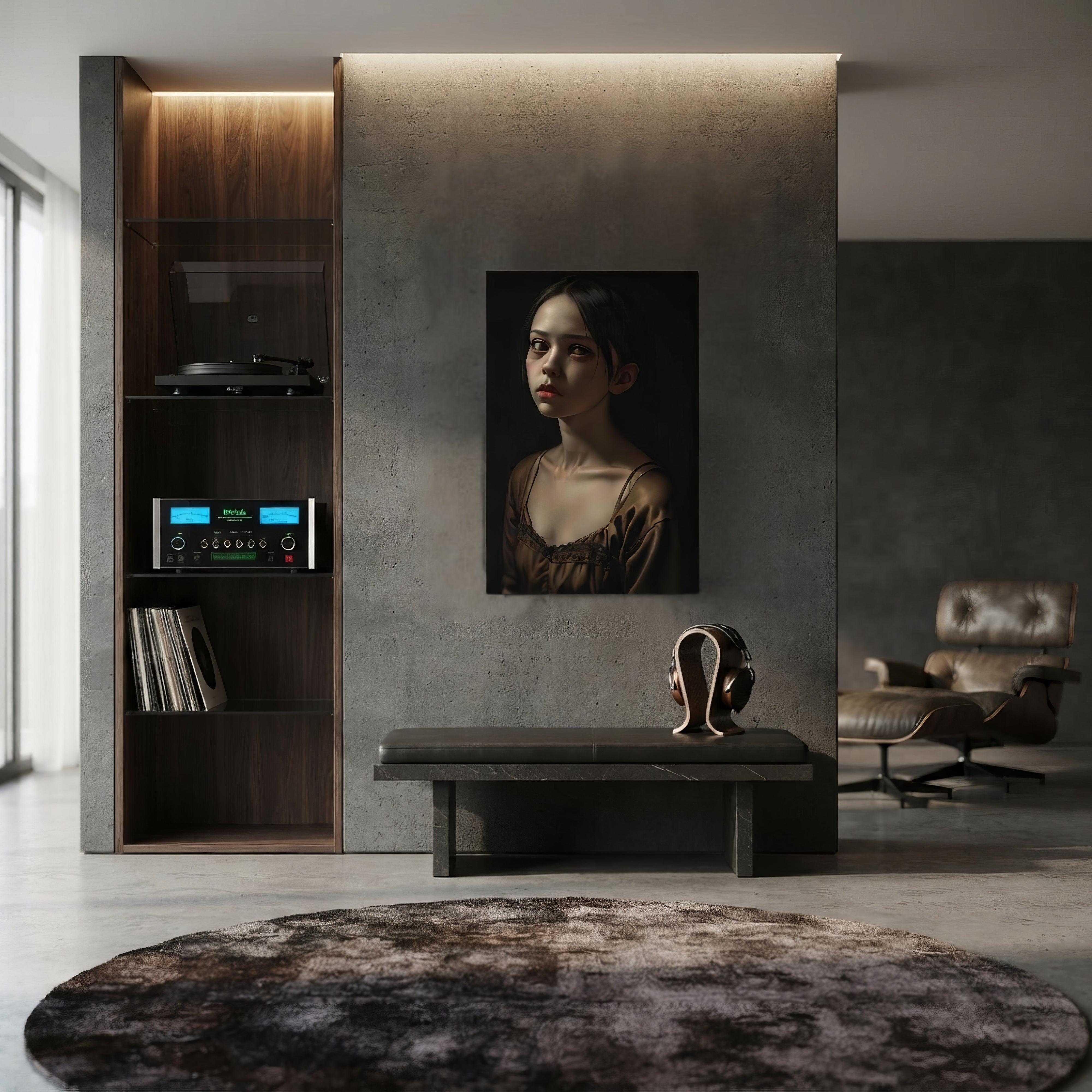 The Sound of Terror Dark Aesthetic Canvas - ["canvas","chiaroscuro","decor","horror","portrait","sound of terror"] | Pale Blood Store