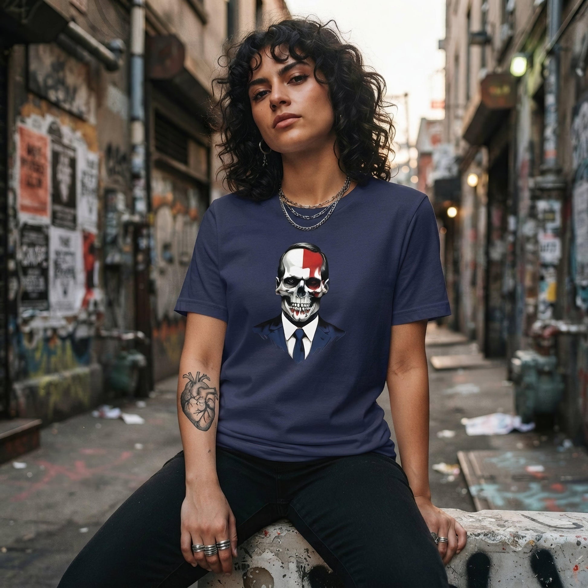 Politics Goth Punk Aesthetic Unisex T-Shirt - ["dark","goth","men","politics","skull","t-shirt","tee","tshirt","unisex","women"] | Pale Blood Store