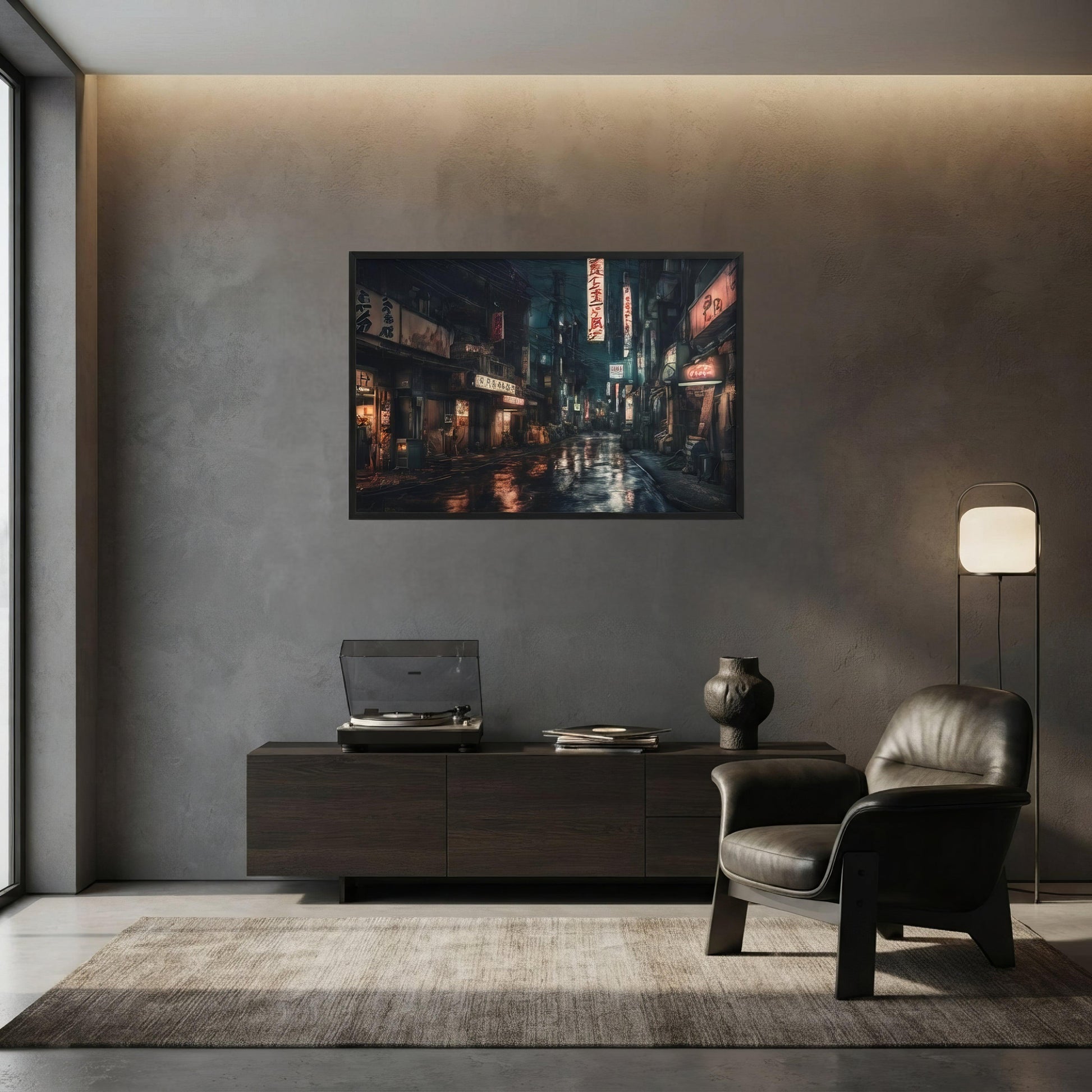 Tokyo Cyber Goth Framed Poster - ["alleys","cinematic","dark","framed poster","landscape","poster","tokyo"] | Pale Blood Store