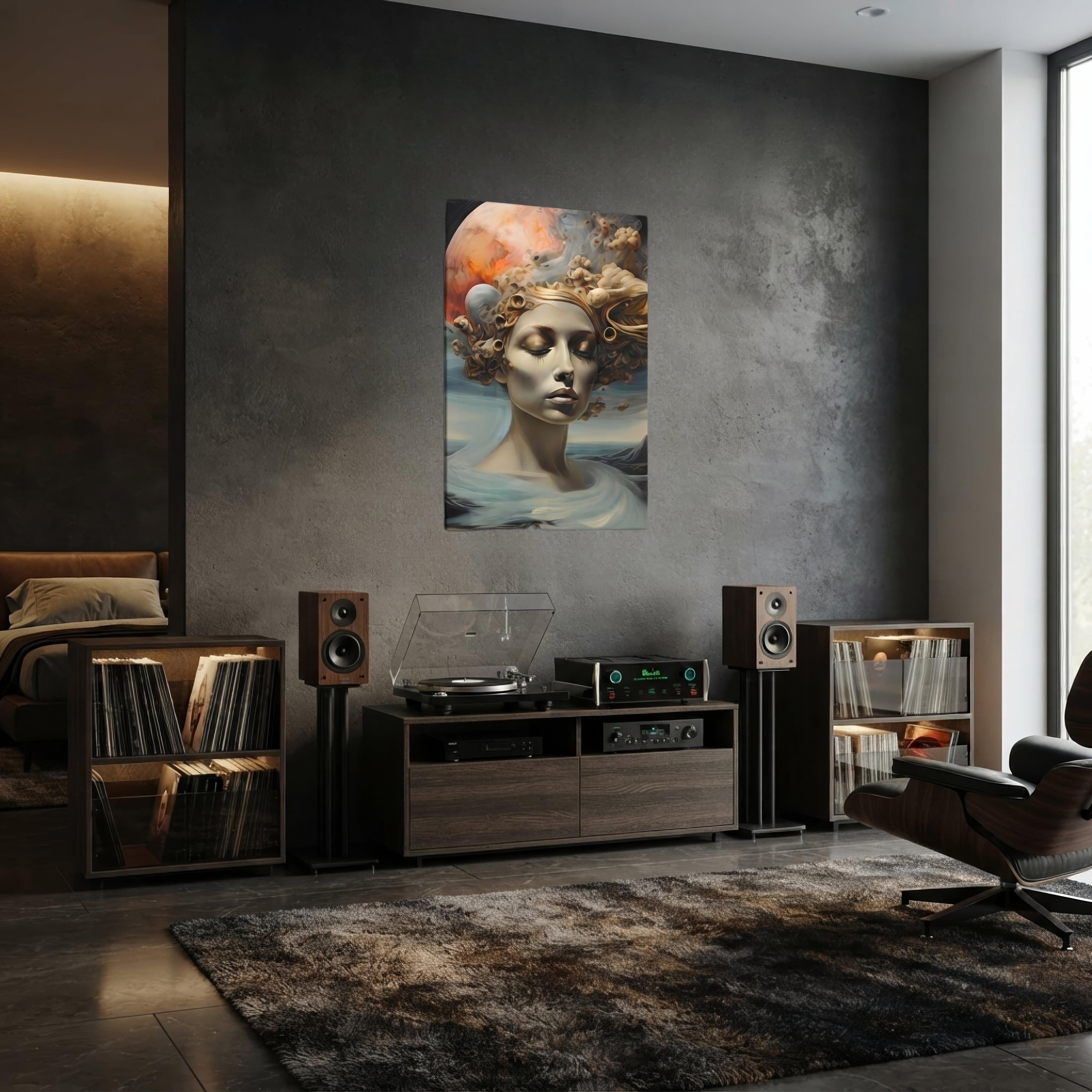 Cosmic Echoes Dark Aesthetic Canvas - ["canvas","colorful","cosmic","cosmos","decor","imagination","surreal"] | Pale Blood Store