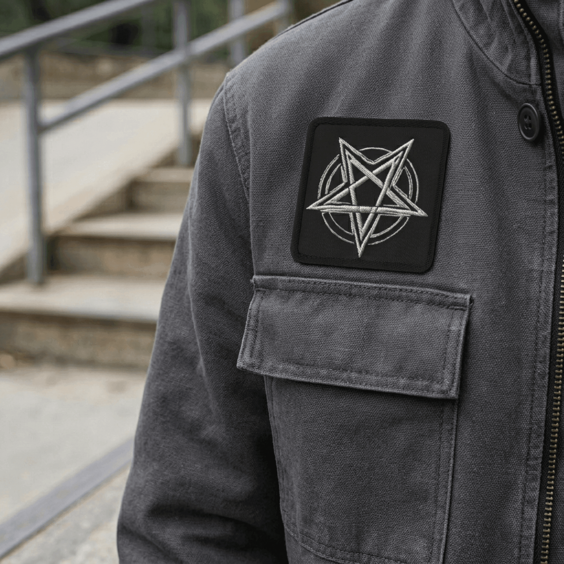 Pentagram Black Metal Style Embroidered Patches - ["accessories","embroidered patches","patch","patches","pentagram","symbol"] | Pale Blood Store