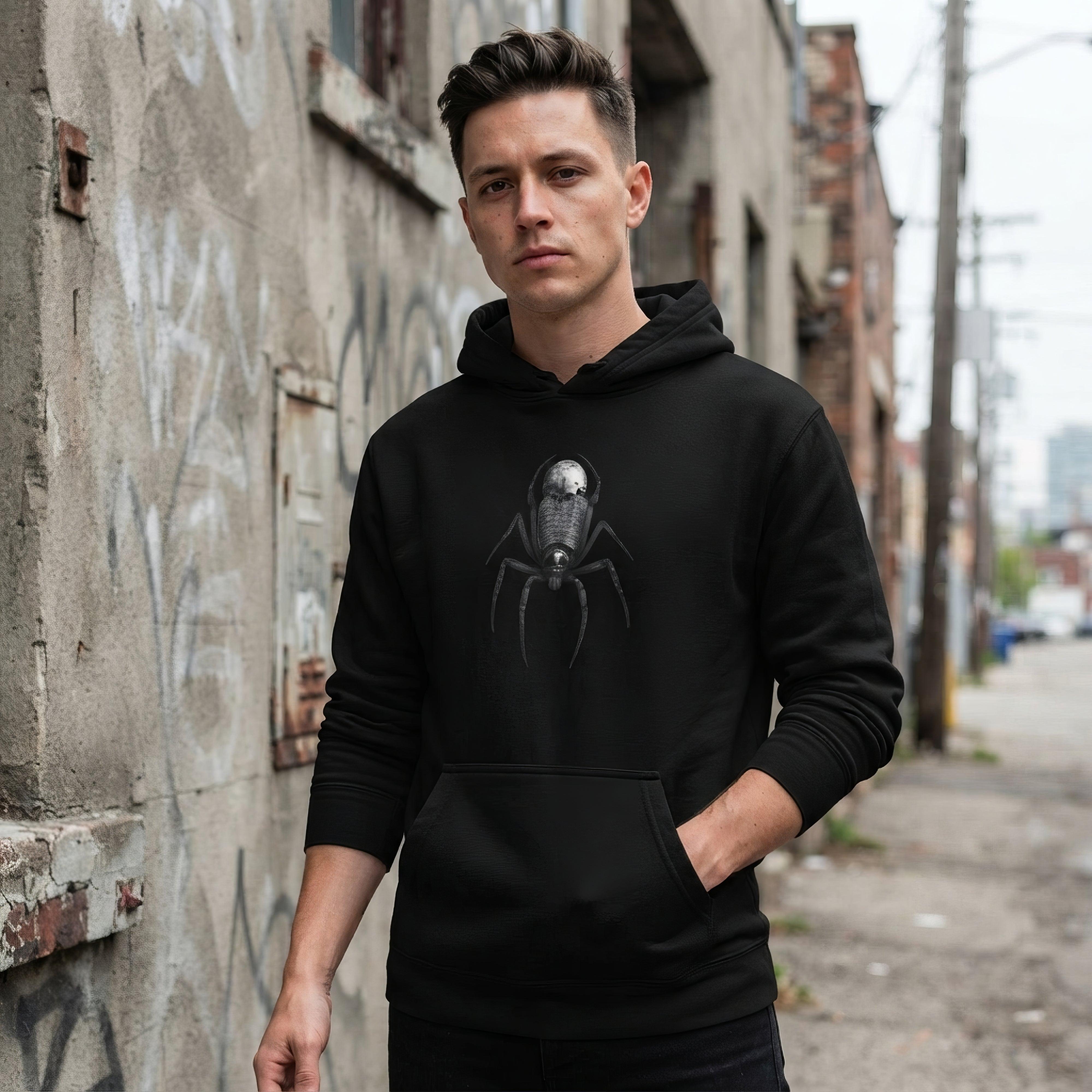 Black Spider of Death Neo Goth Unisex Hoodie - ["hoodie","men","unisex","women"] | Pale Blood Store