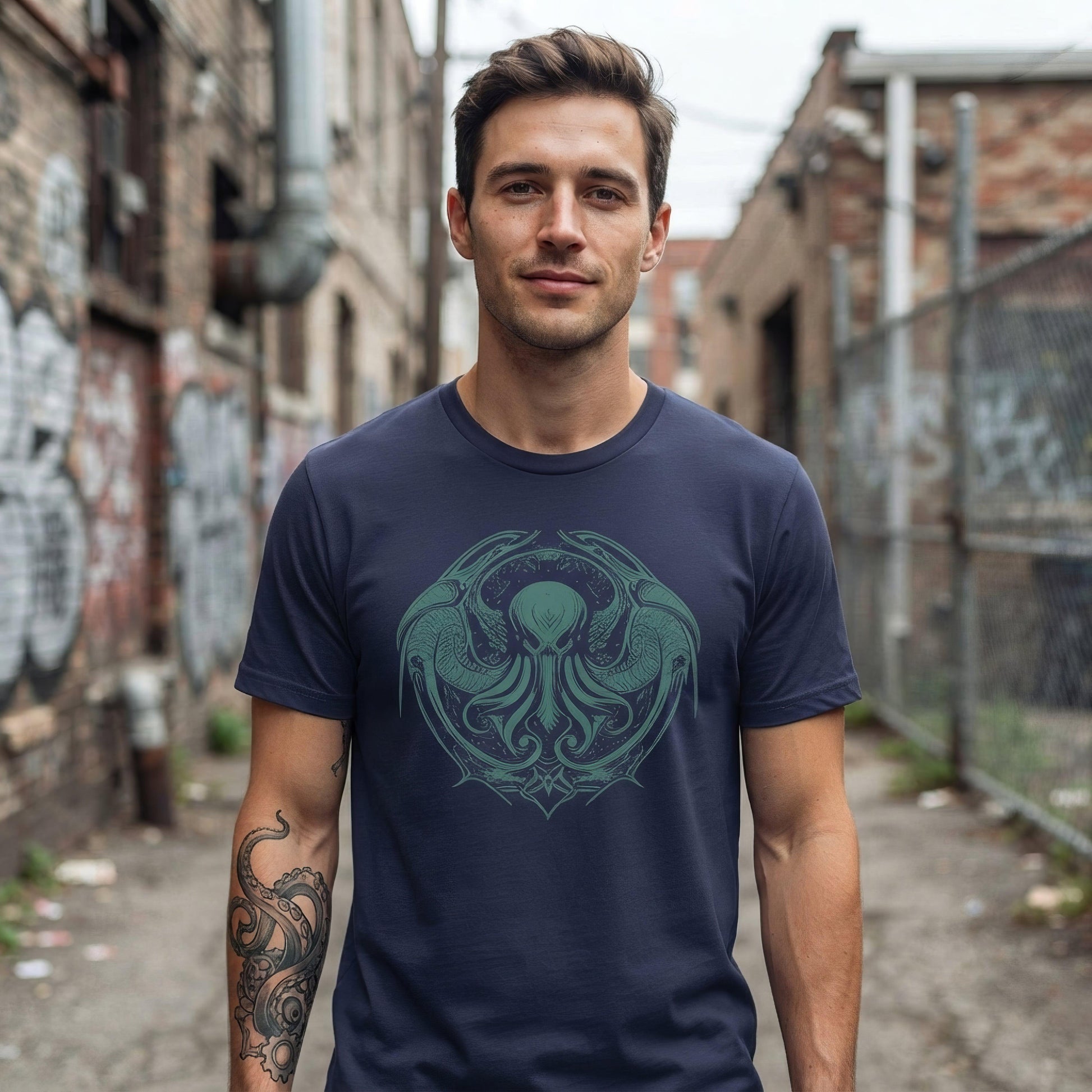 Cthulhu Calling Neo Goth Unisex T-Shirt - ["cosmic horror","cthulhu","goth","men","t-shirt","tee","tshirt","unisex","women"] | Pale Blood Store