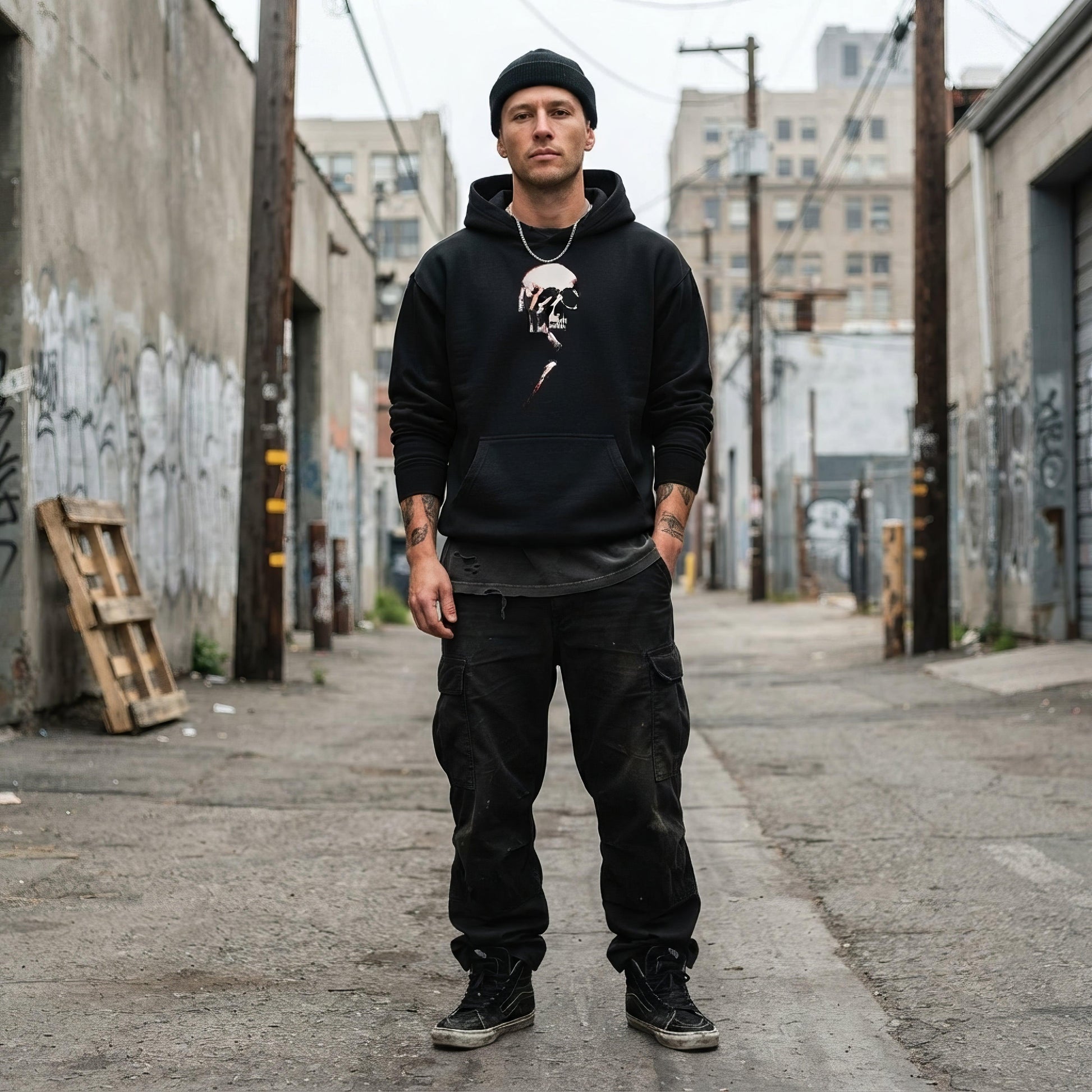 Handball Unisex Hoodie - ["alternative fashion","dark aesthetic","Gothic clothing","handball","hoodie","men","skull art","unisex","women"] | Pale Blood Store