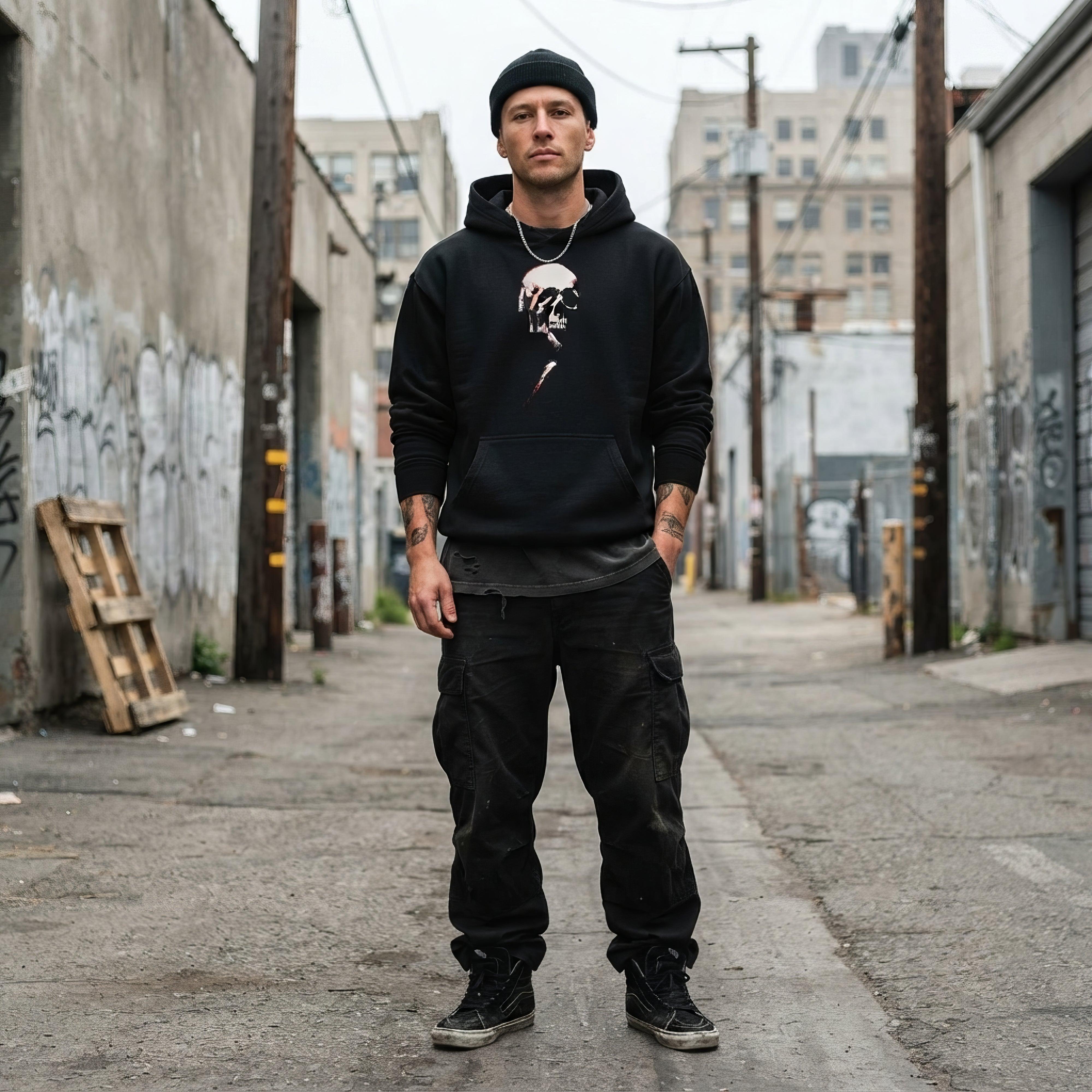 Handball Unisex Hoodie - ["alternative fashion","dark aesthetic","Gothic clothing","handball","hoodie","men","skull art","unisex","women"] | Pale Blood Store