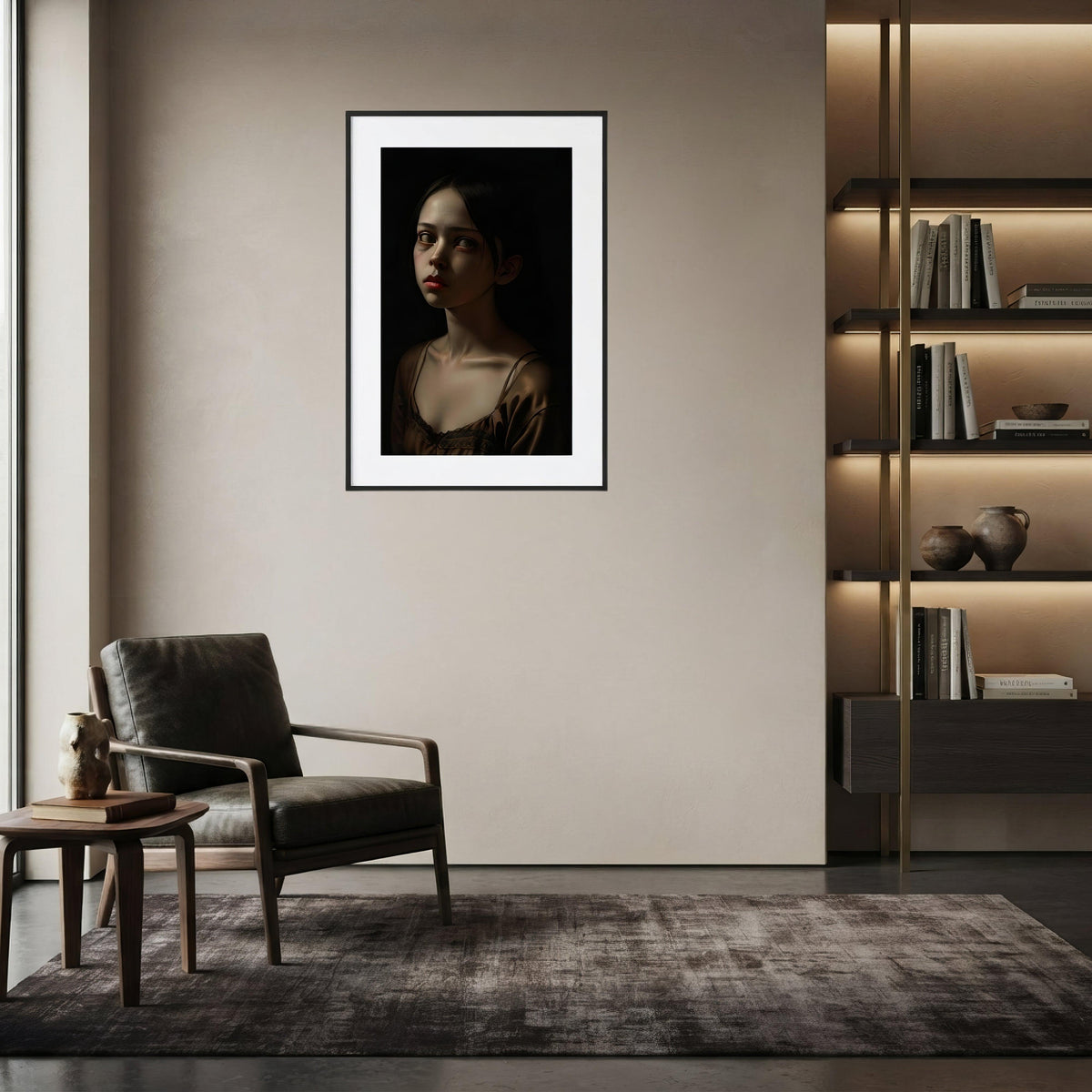 The Sound of Terror Dark Aesthetic Framed Poster W/Mat - ["chiaroscuro","decor","framed","framed poster","Framed Poster With Mat","horror","mat","portrait","poster","sound of terror"] | Pale Blood Store