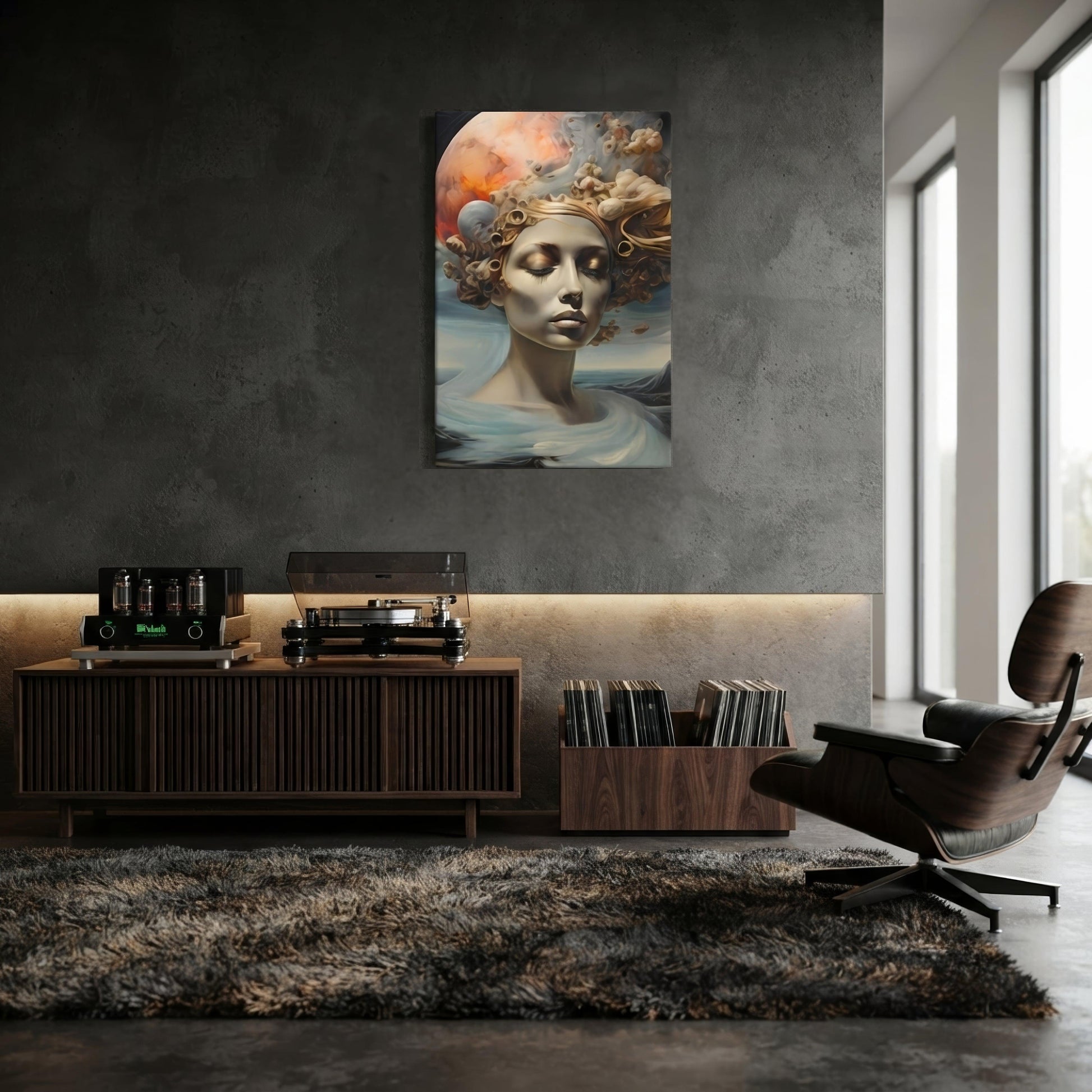 Cosmic Echoes Dark Aesthetic Canvas - ["canvas","colorful","cosmic","cosmos","decor","imagination","surreal"] | Pale Blood Store