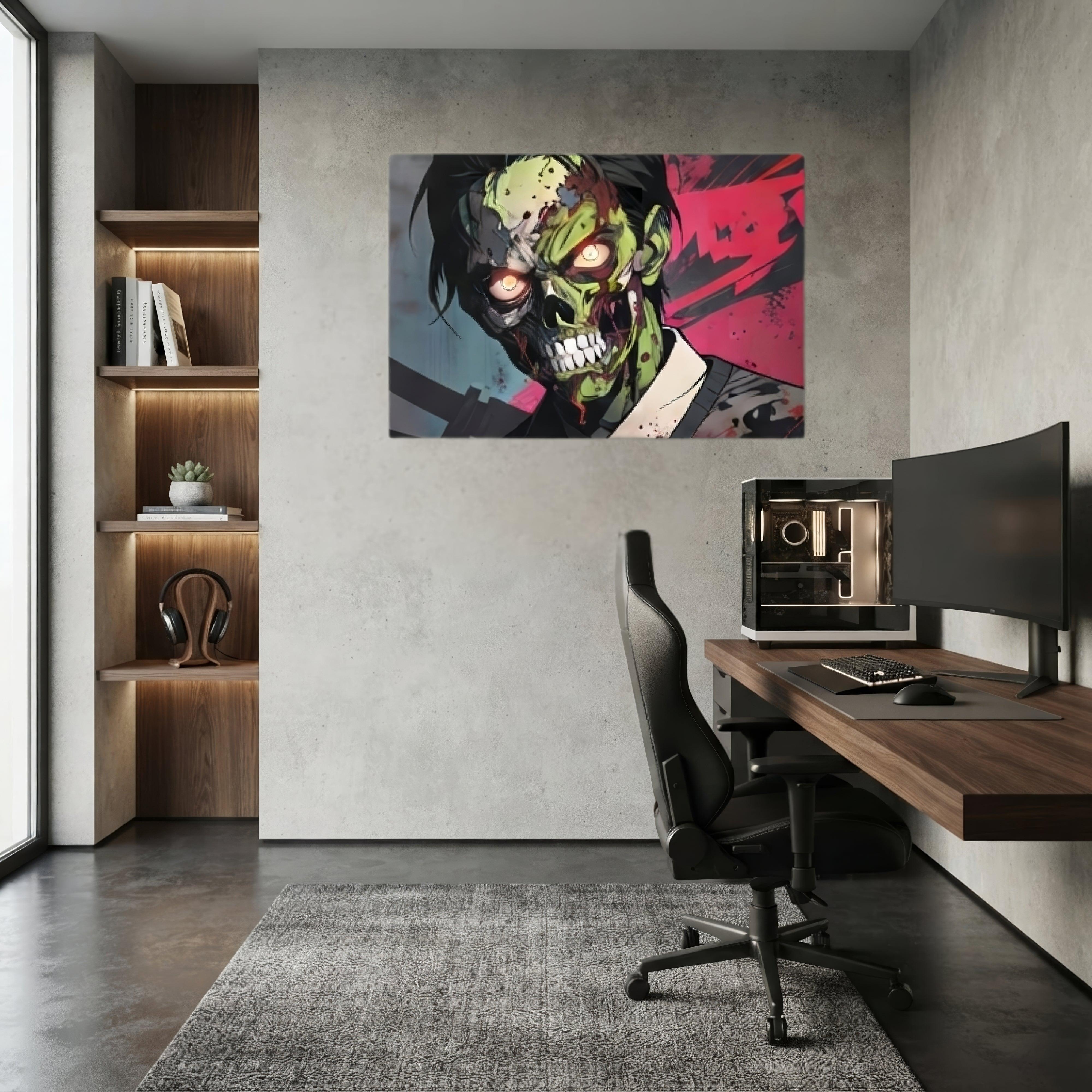 Zombie Avenger 2000 Dark Anime Canvas - ["canvas","comicbook","decor","zombie","zombie avenger"] | Pale Blood Store