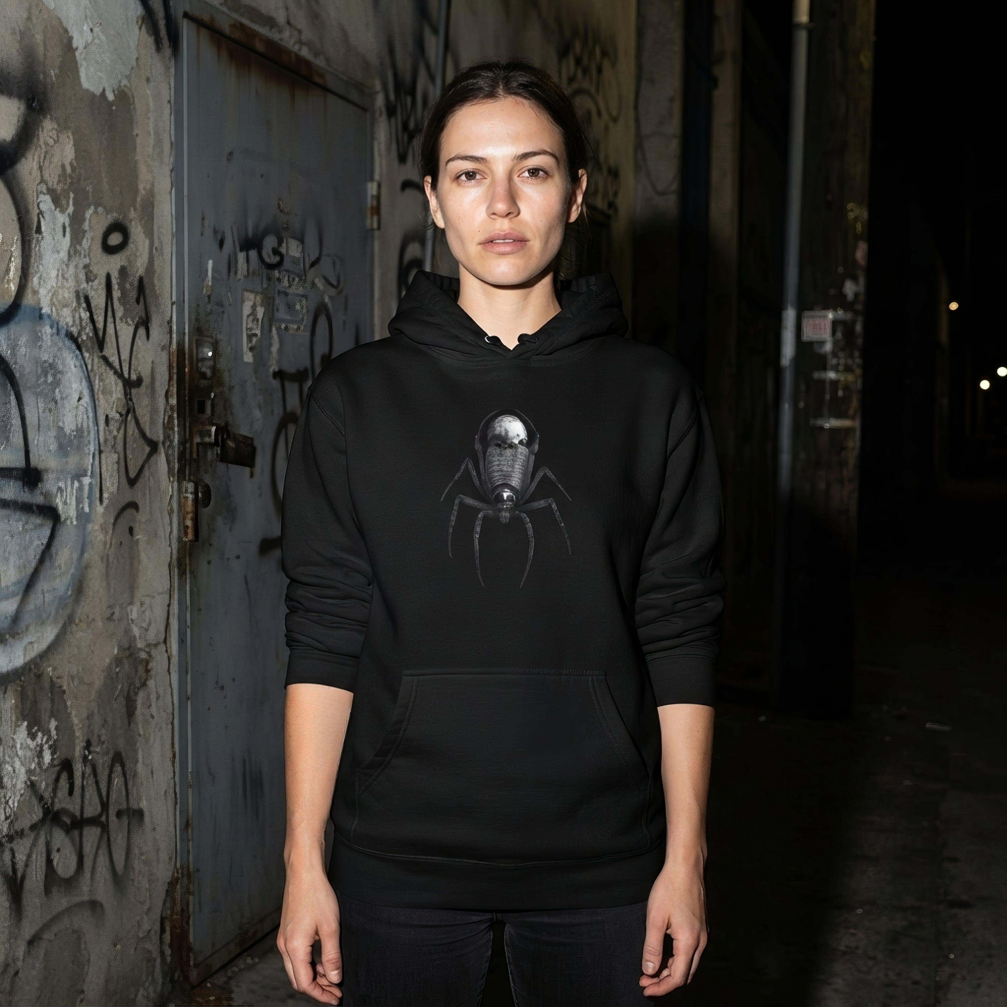 Black Spider of Death Neo Goth Unisex Hoodie - ["hoodie","men","unisex","women"] | Pale Blood Store
