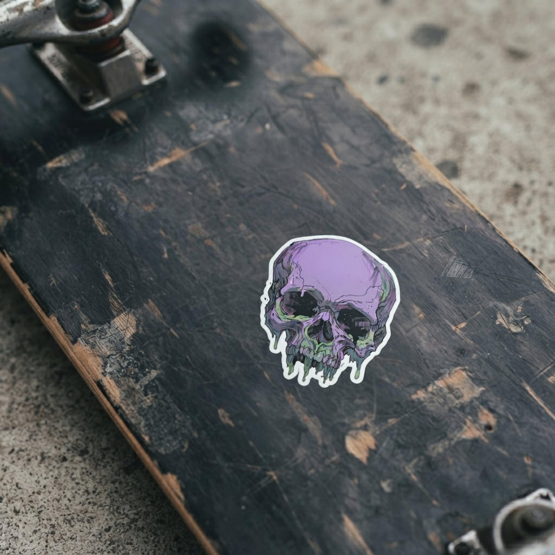 Toxic Fate 90's Goth Style Stickers - ["accessories","bubble free stickers","skull","stickers","toxic","toxic fate"] | Pale Blood Store