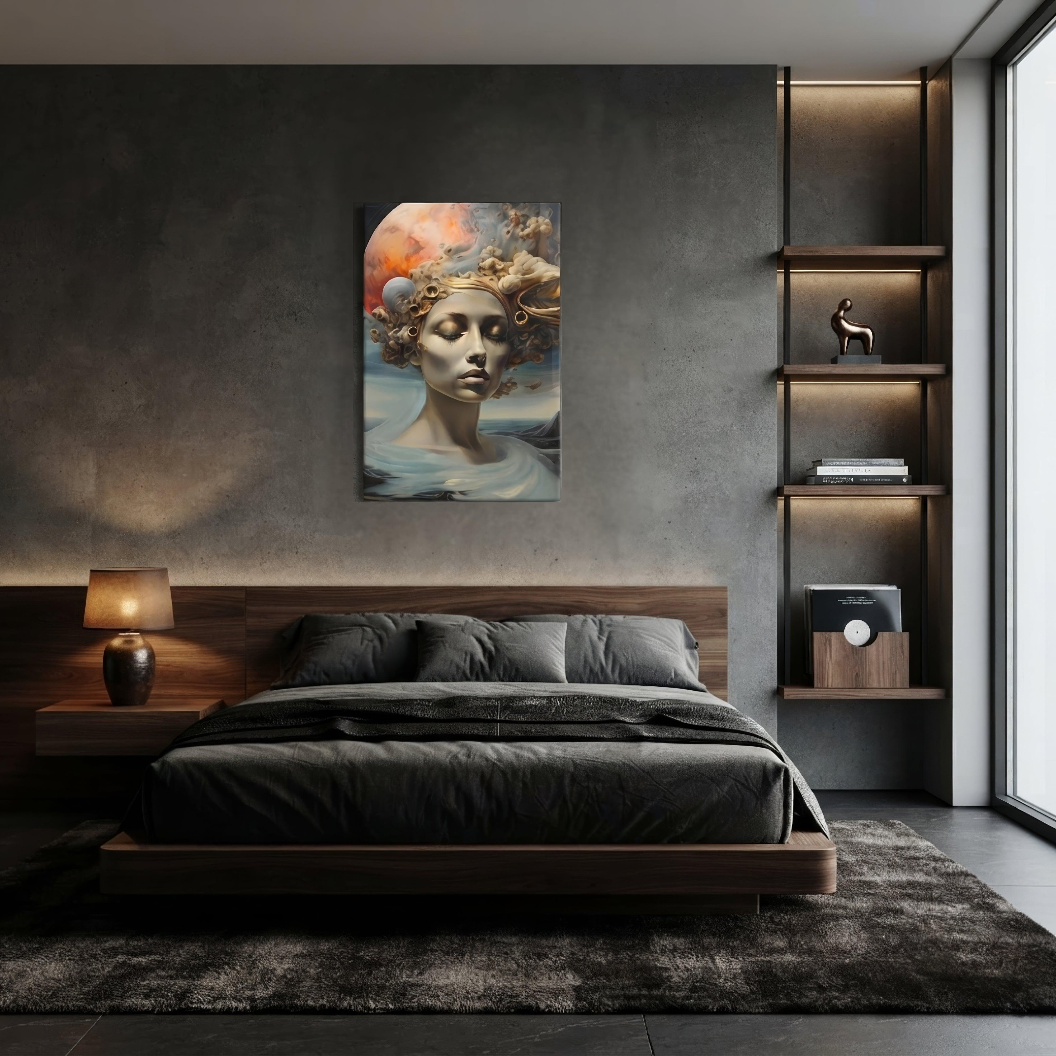 Cosmic Echoes Dark Aesthetic Canvas - ["canvas","colorful","cosmic","cosmos","decor","imagination","surreal"] | Pale Blood Store