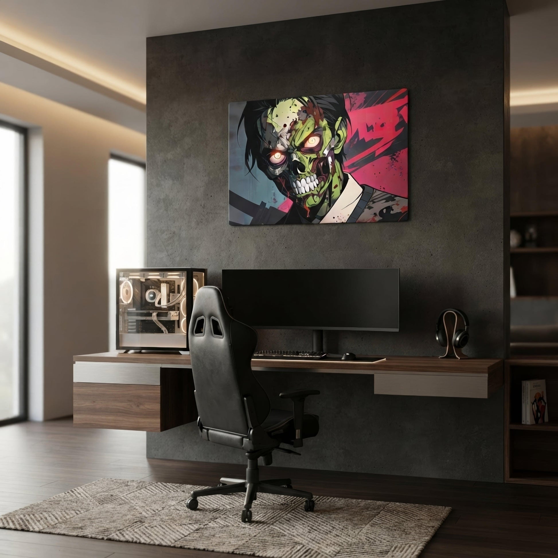 Zombie Avenger 2000 Dark Anime Canvas - ["canvas","comicbook","decor","zombie","zombie avenger"] | Pale Blood Store