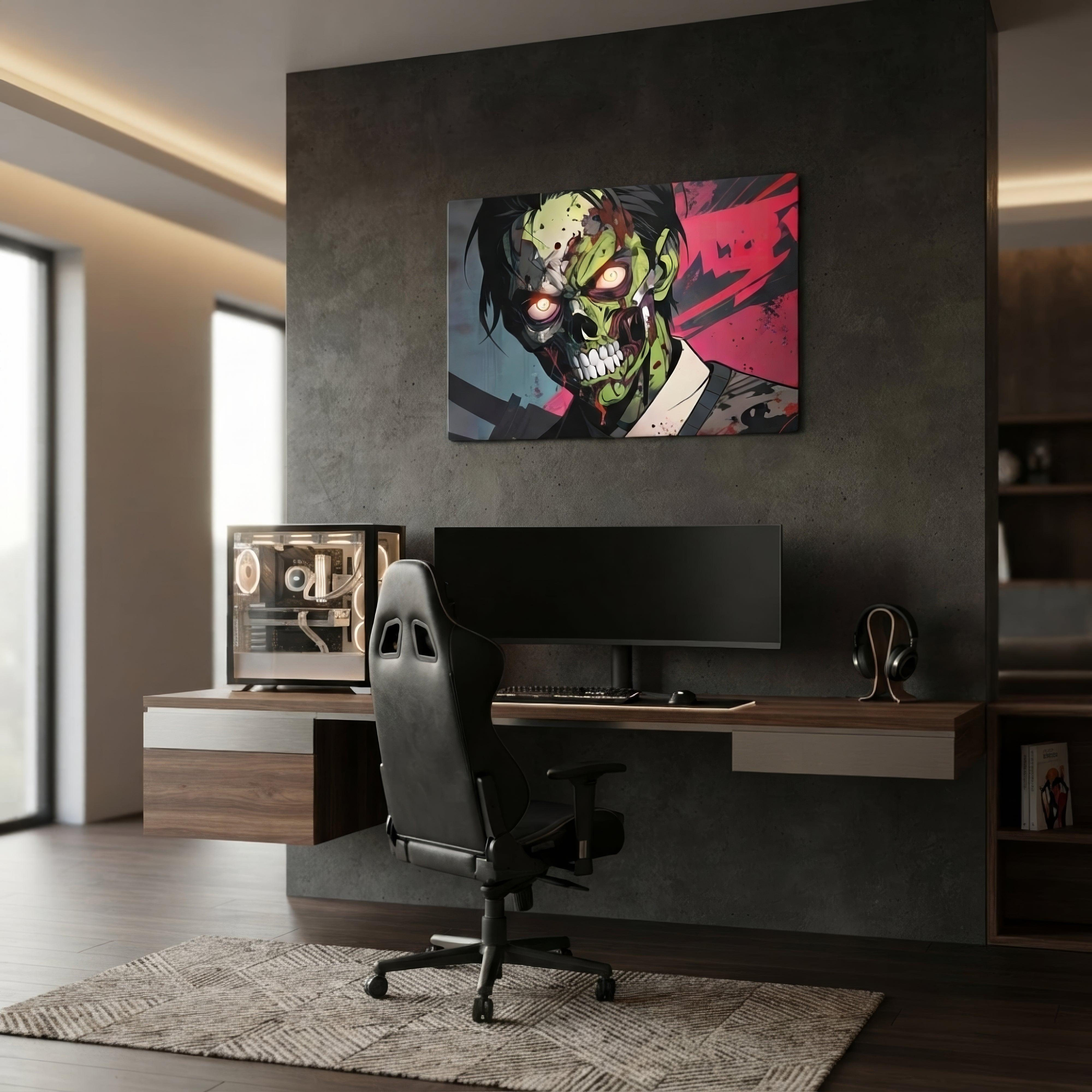 Zombie Avenger 2000 Dark Anime Canvas - ["canvas","comicbook","decor","zombie","zombie avenger"] | Pale Blood Store