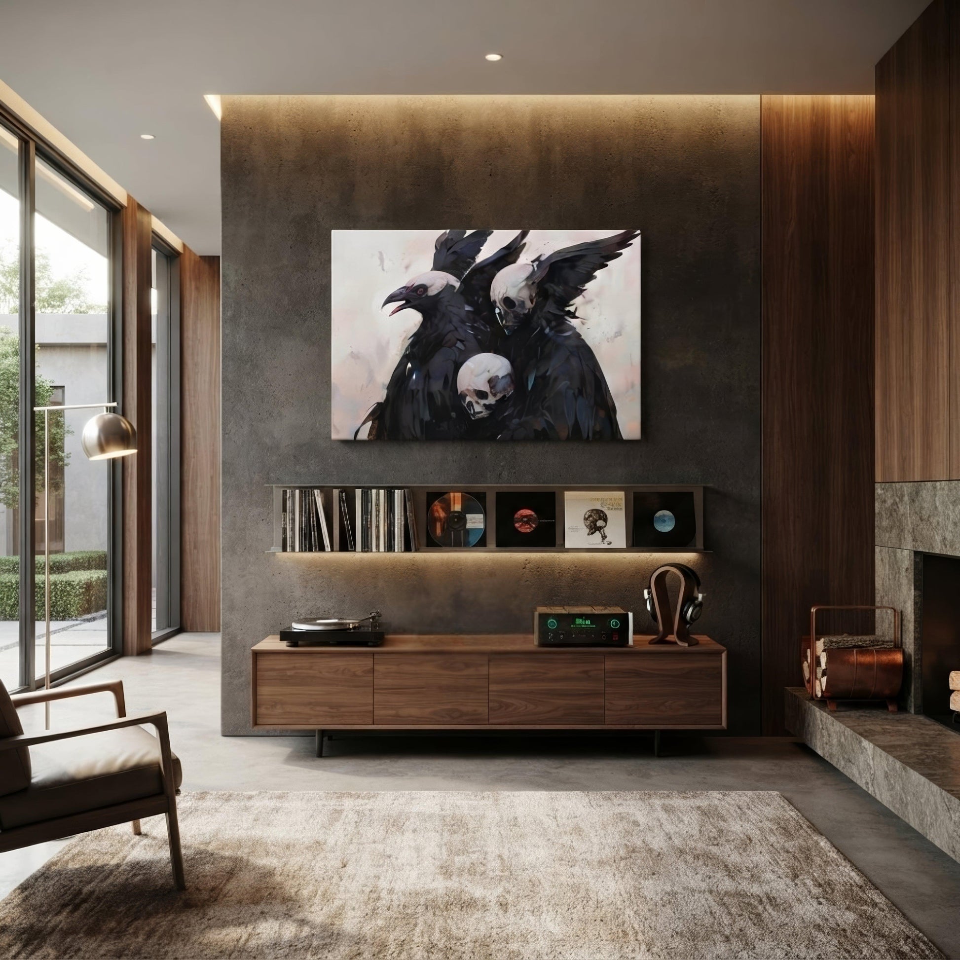 Transitions Dark Aesthetic Canvas - ["canvas","death","decor","eagle","skull","transitions"] | Pale Blood Store
