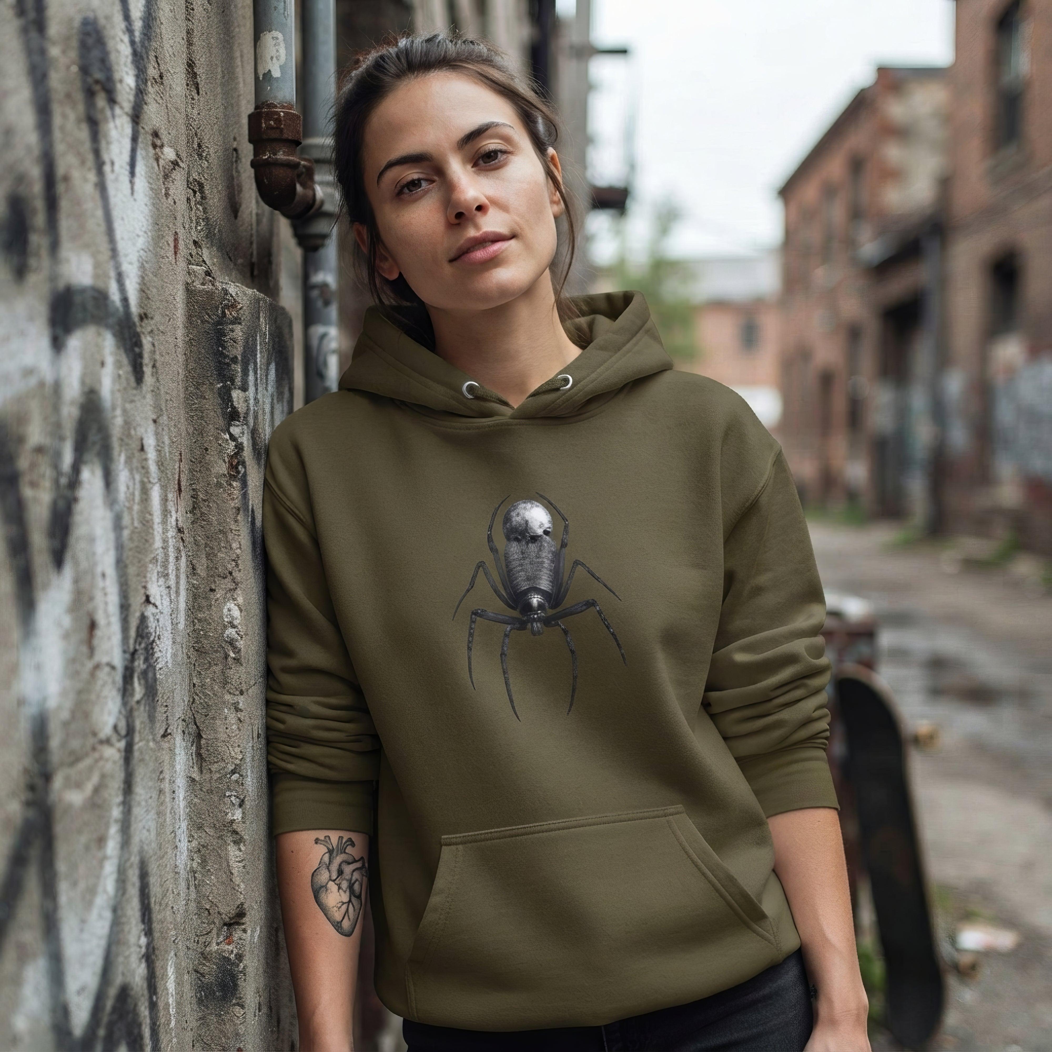 Black Spider of Death Neo Goth Unisex Hoodie - ["hoodie","men","unisex","women"] | Pale Blood Store