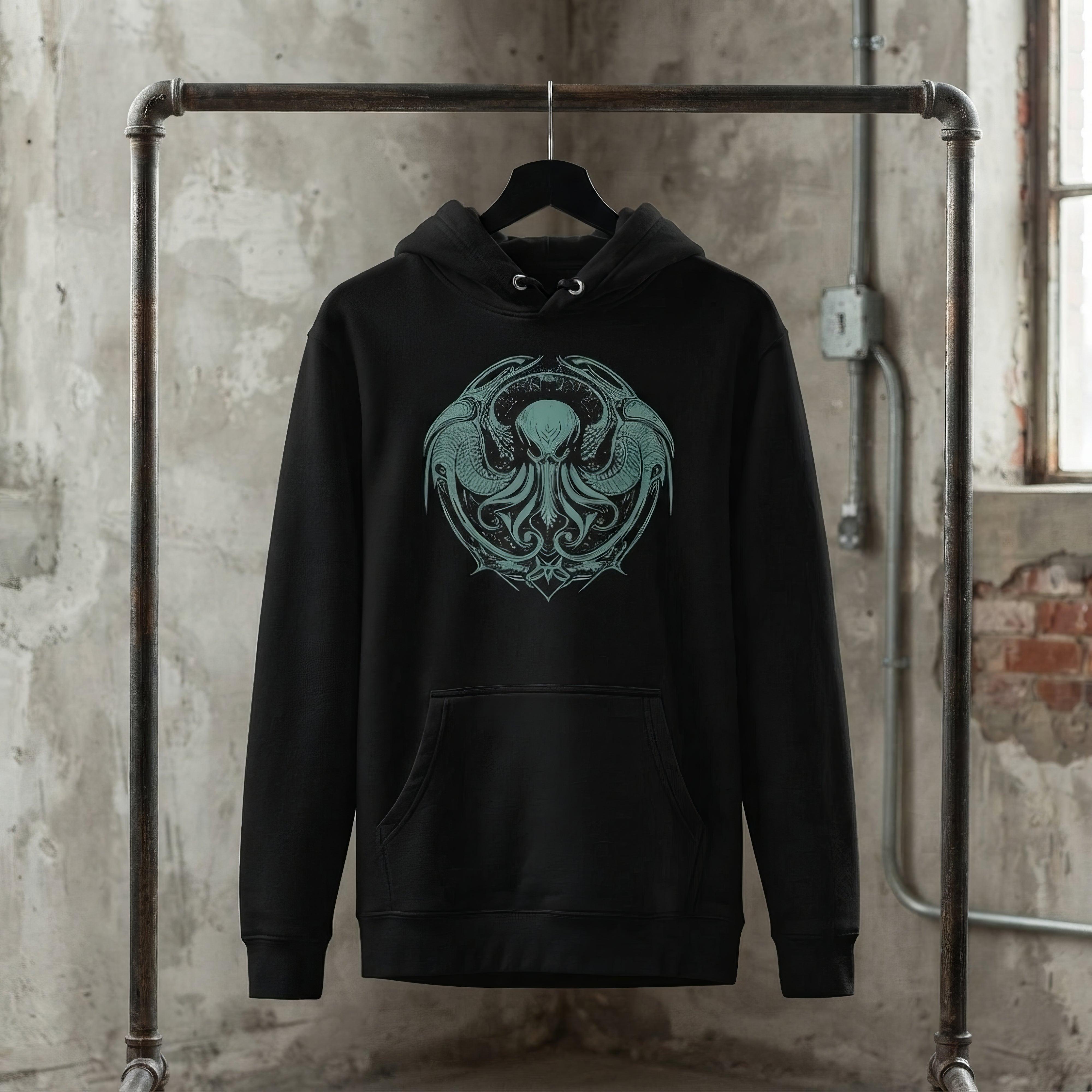 Cthulhu Calling Neo Goth Unisex Hoodie - ["cosmic horror","cthulu","exclusive","gothic","hoodie","men","premium","streetwear","unisex","women"] | Pale Blood Store