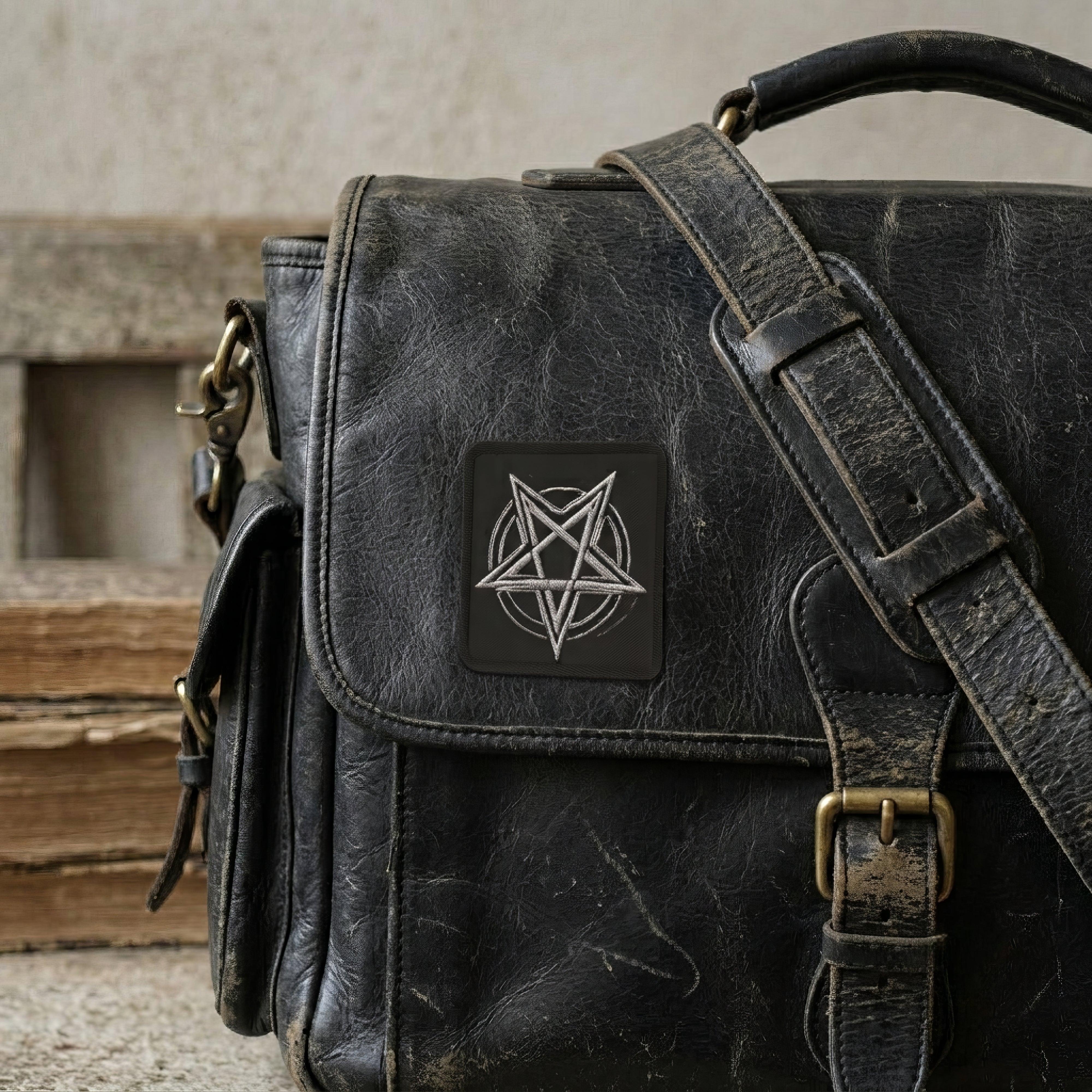 Pentagram Black Metal Style Embroidered Patches - ["accessories","embroidered patches","patch","patches","pentagram","symbol"] | Pale Blood Store