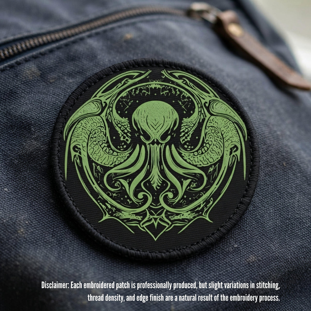 Cthulhu Calling Neo Goth Embroidered Patches - ["cosmic horror","cthulhu","dark","death","embroidered","embroidered patch","lovecraft","patch","patches","statement"] | Pale Blood Store