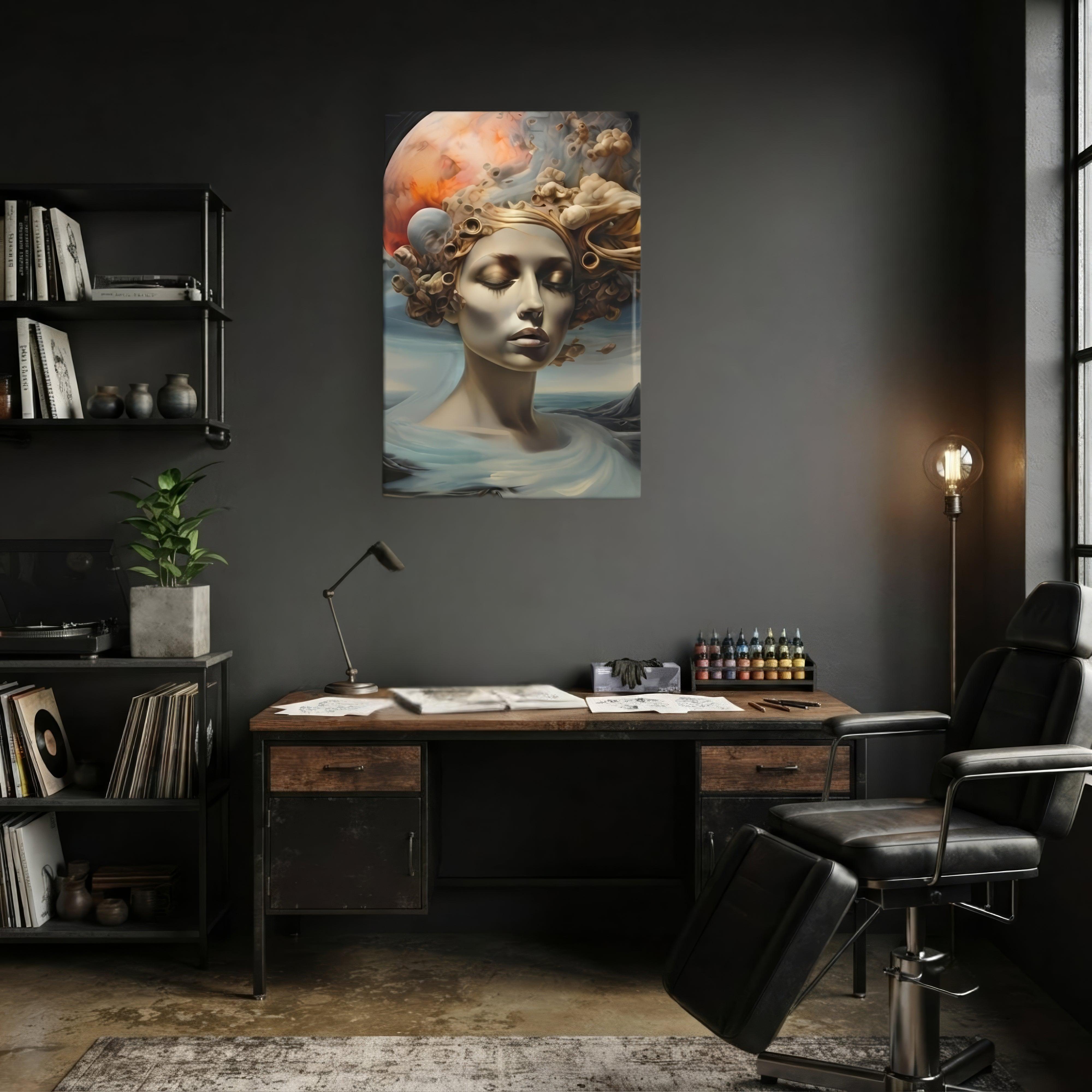 Cosmic Echoes Dark Aesthetic Canvas - ["canvas","colorful","cosmic","cosmos","decor","imagination","surreal"] | Pale Blood Store