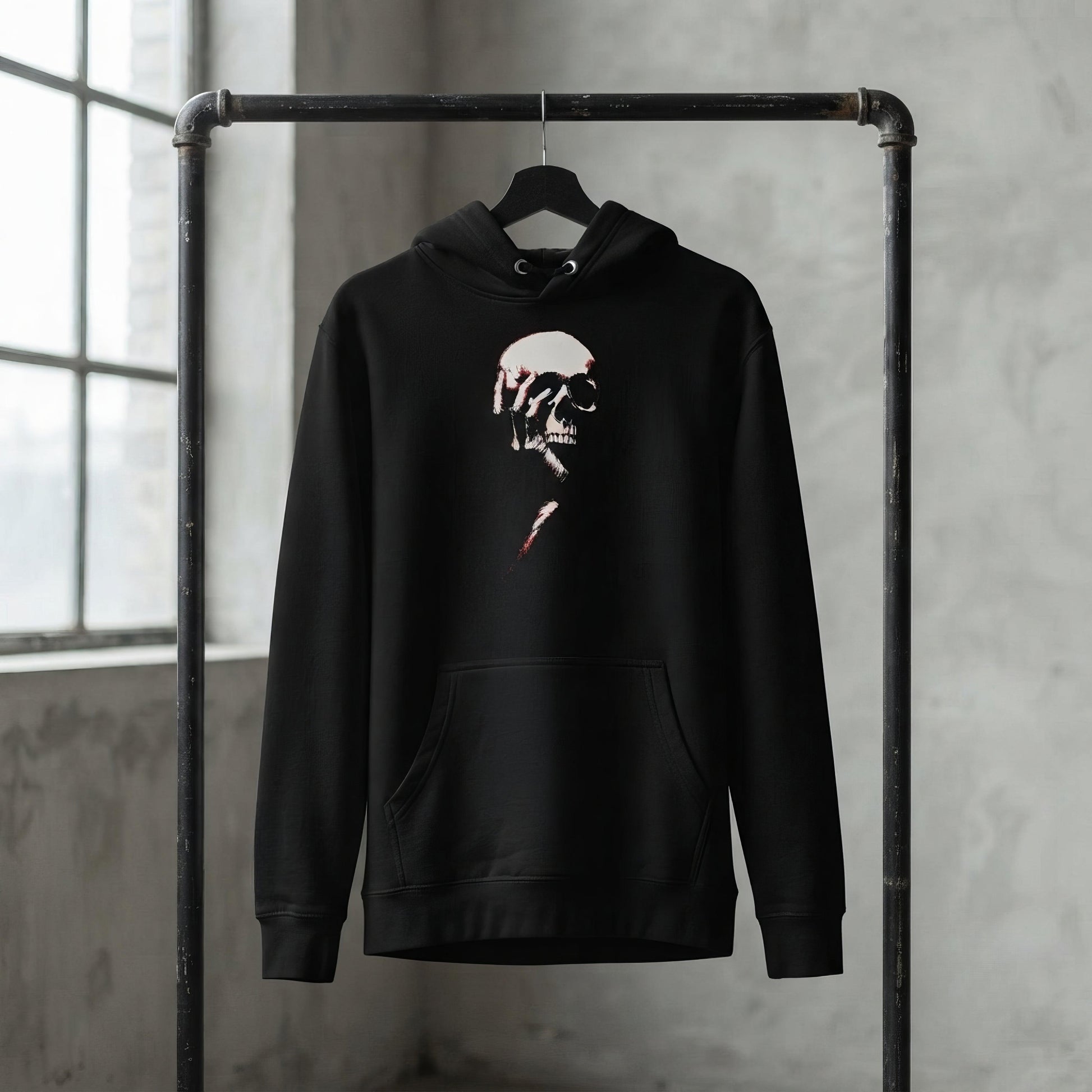 Handball Unisex Hoodie - ["alternative fashion","dark aesthetic","Gothic clothing","handball","hoodie","men","skull art","unisex","women"] | Pale Blood Store