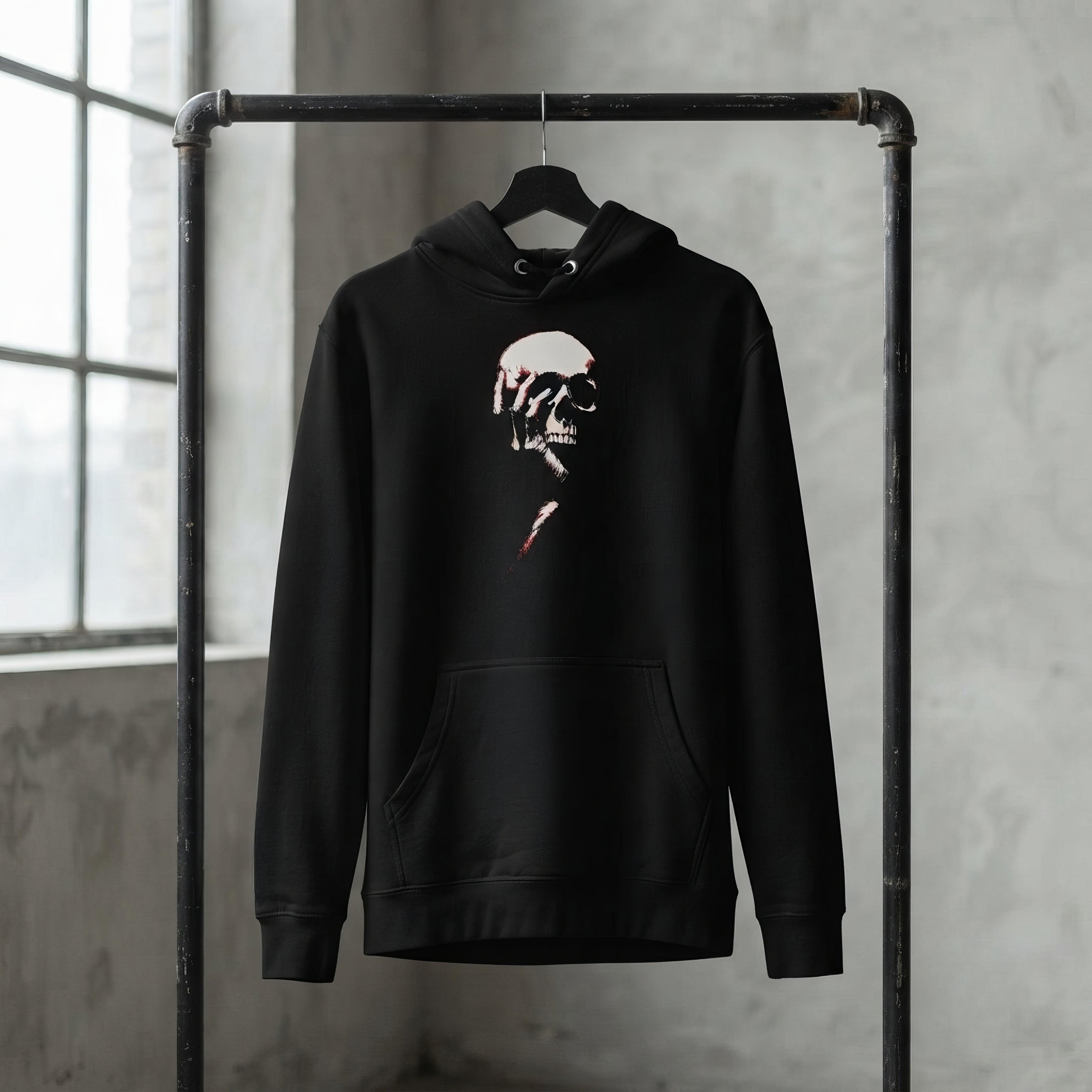 Handball Unisex Hoodie - ["alternative fashion","dark aesthetic","Gothic clothing","handball","hoodie","men","skull art","unisex","women"] | Pale Blood Store