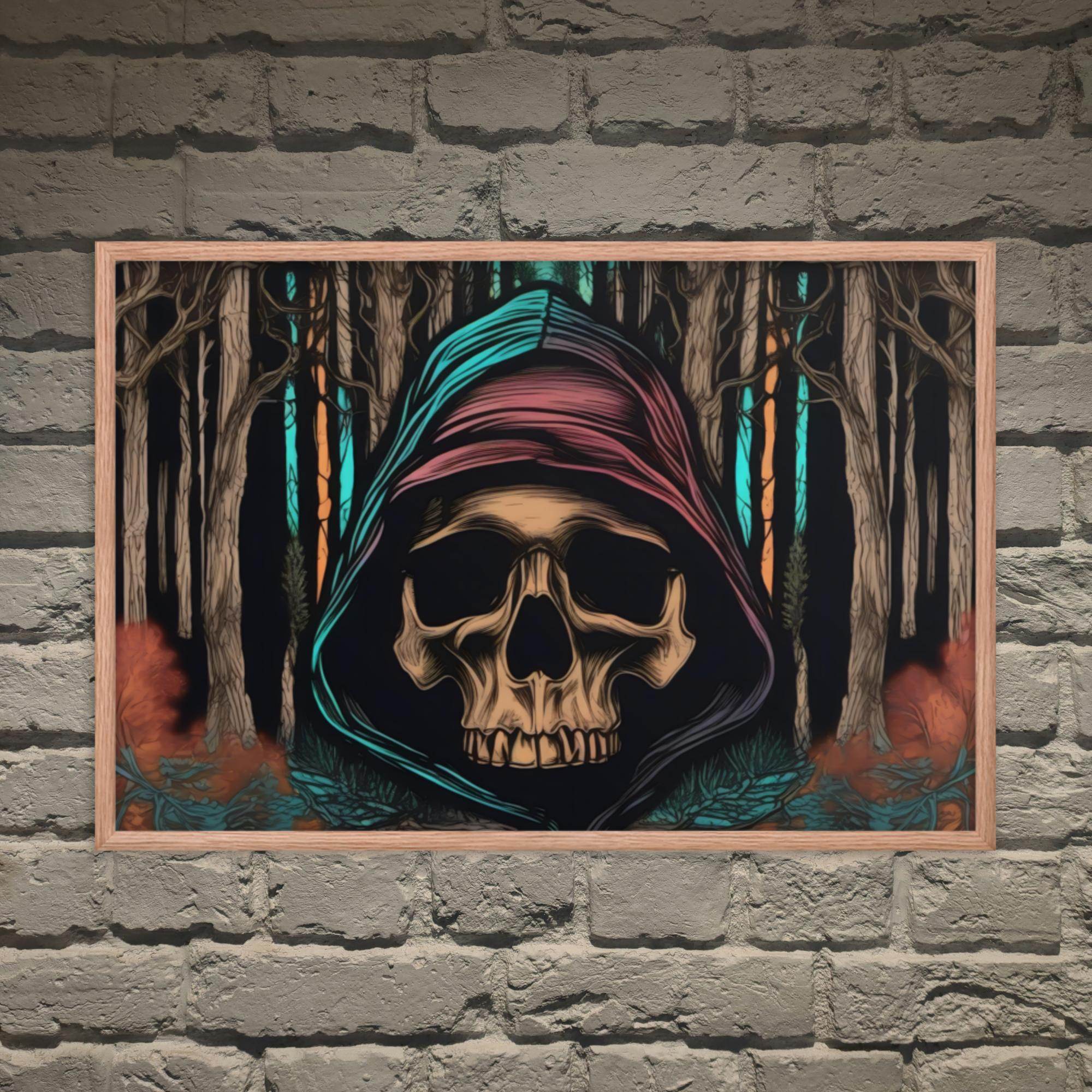 Autumn Dark Aesthetic Framed Poster - Pale Blood Store