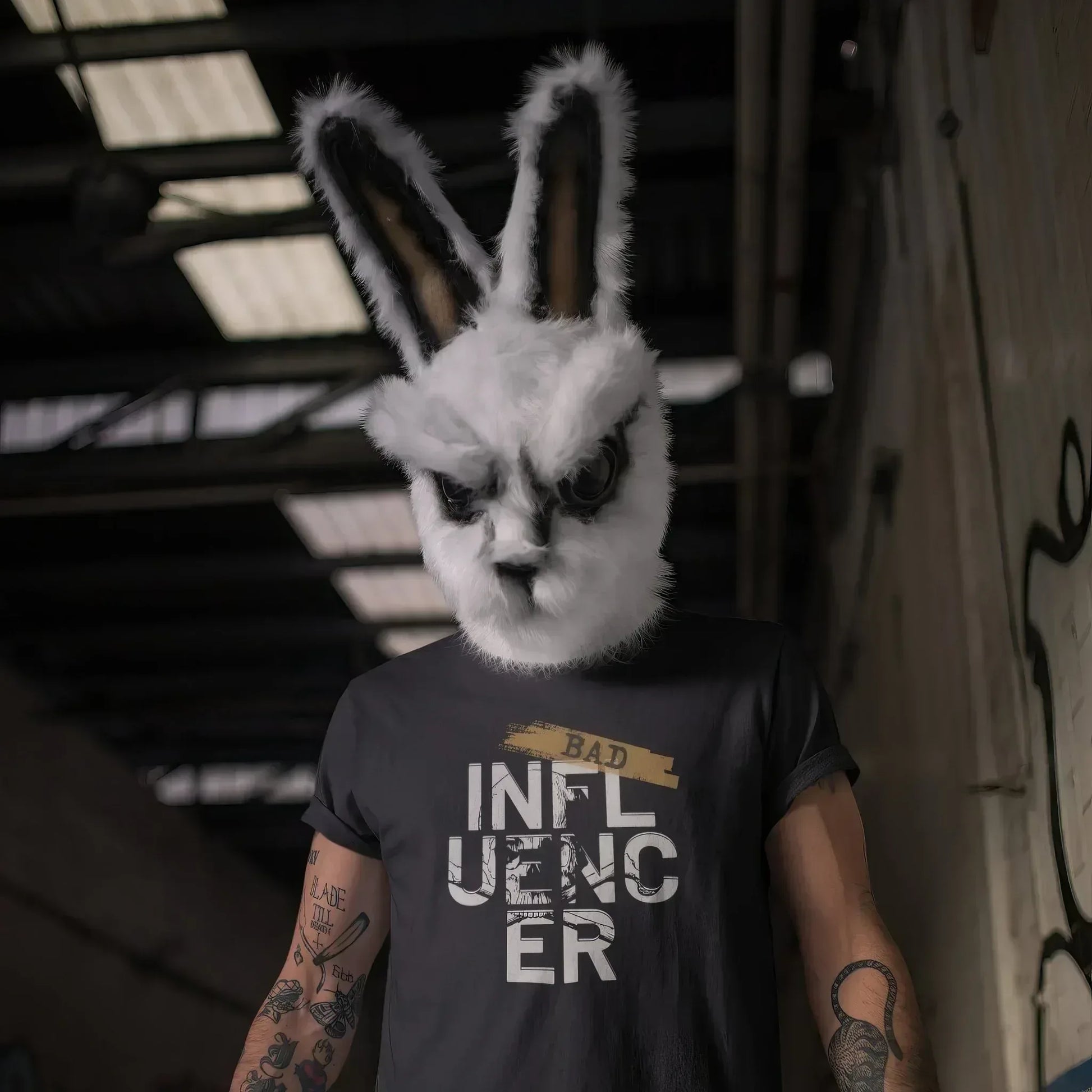 Bad Influencer Goth Minimalist Unisex T-Shirt - Pale Blood Store