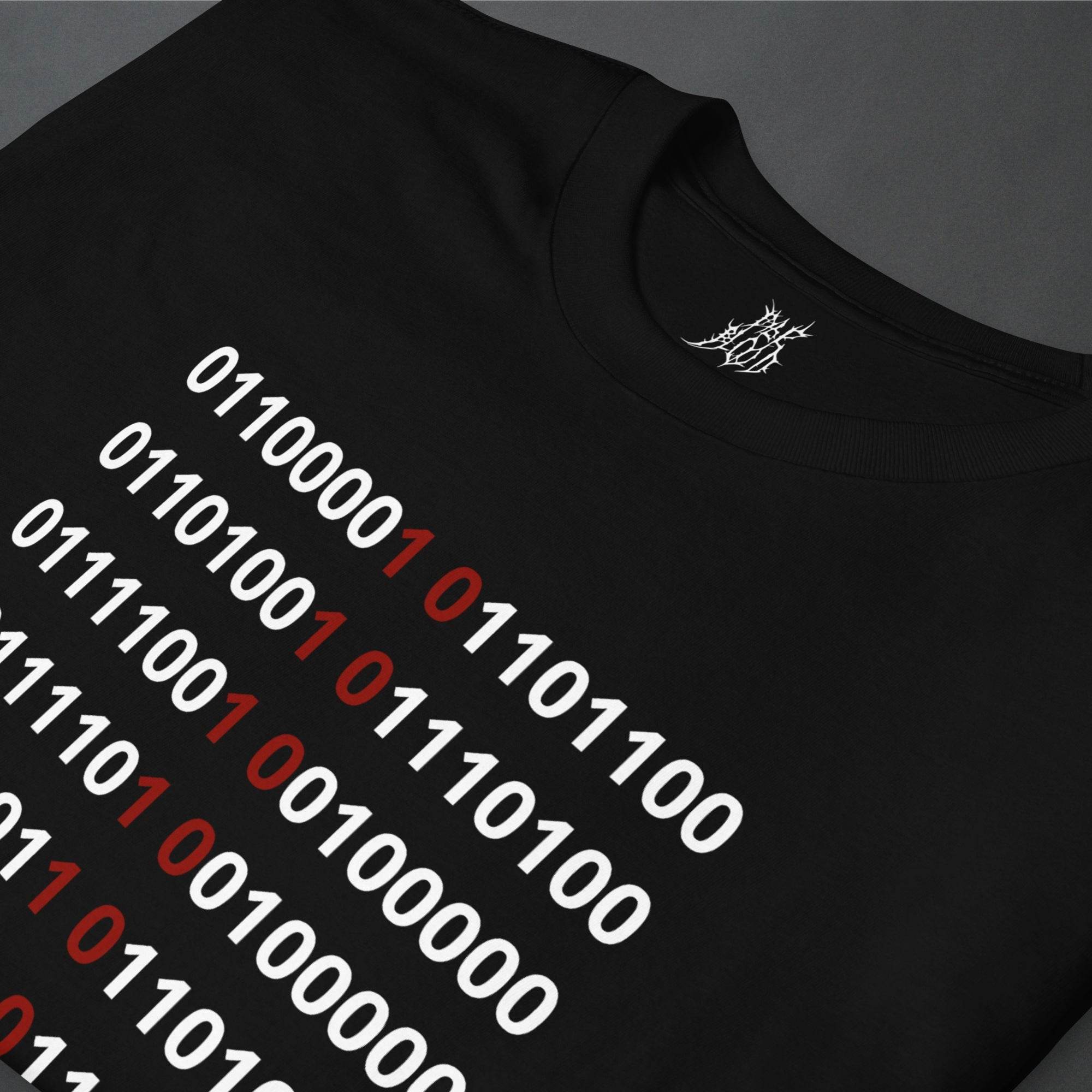 Binary Simulation Goth Minimalist Unisex T-Shirt - Pale Blood Store