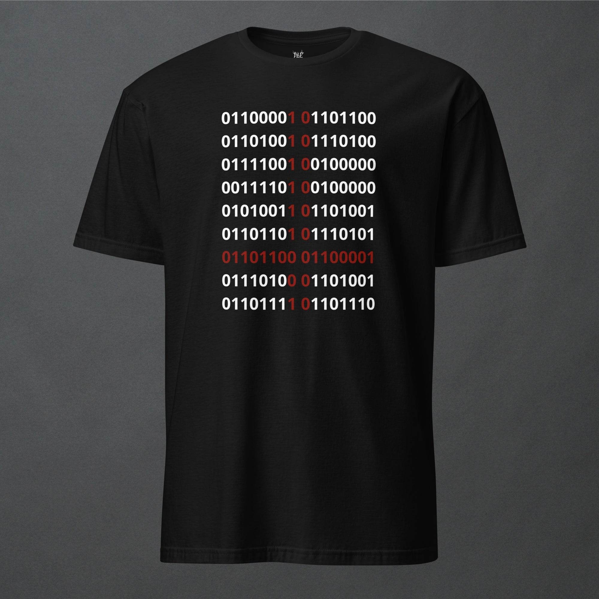 Binary Simulation Goth Minimalist Unisex T-Shirt - Pale Blood Store