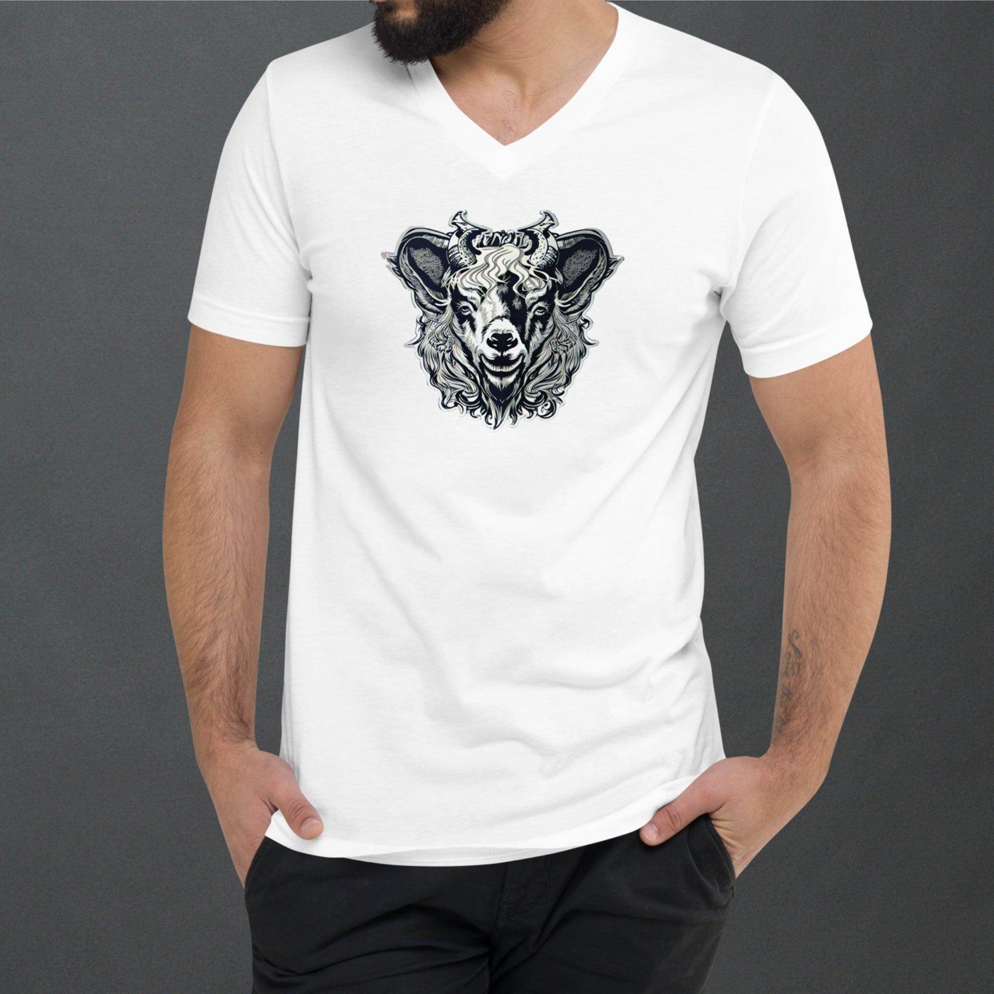 Black Phil Neo Goth Unisex V-Neck T-Shirt - Pale Blood Store