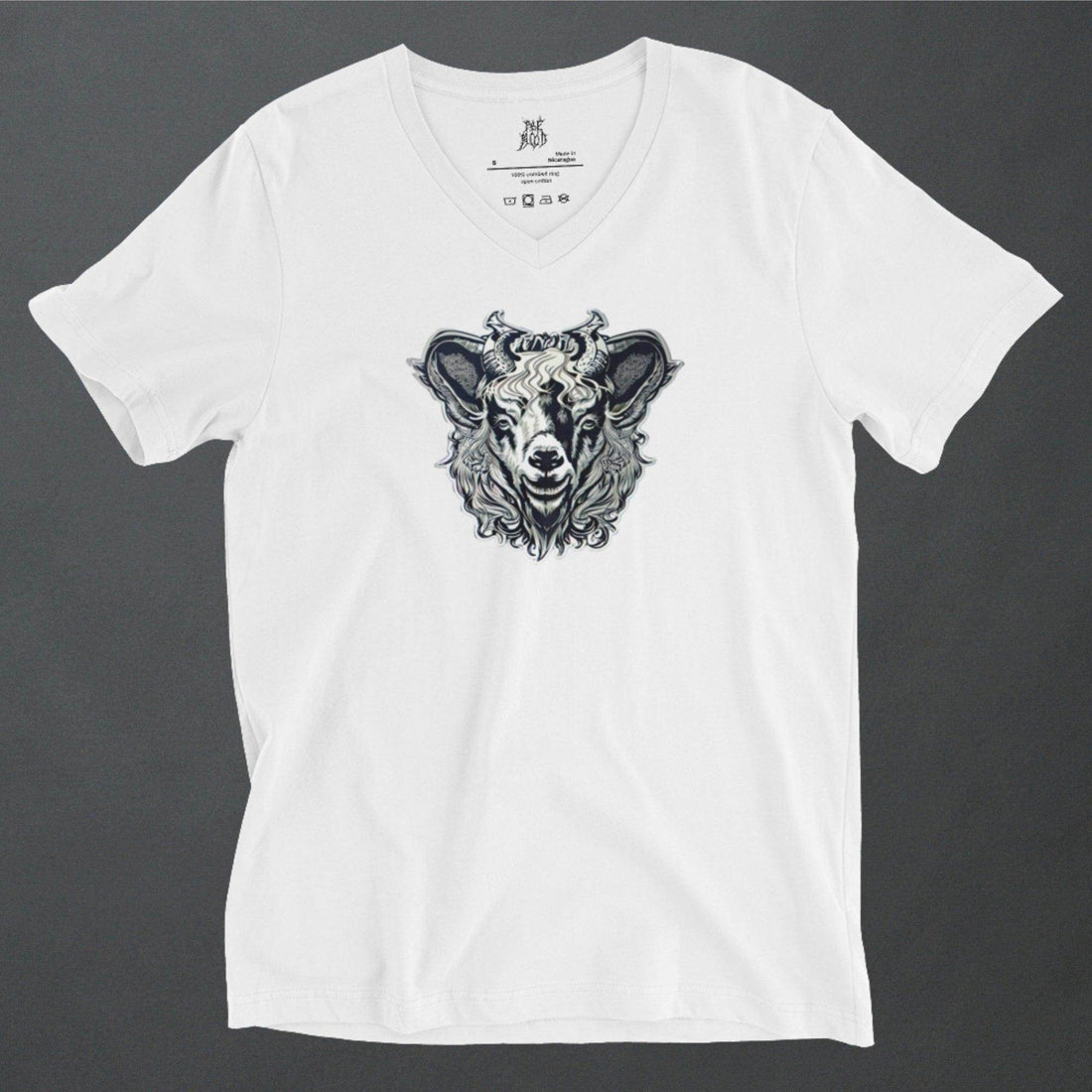 Black Phil Neo Goth Unisex V-Neck T-Shirt - Pale Blood Store