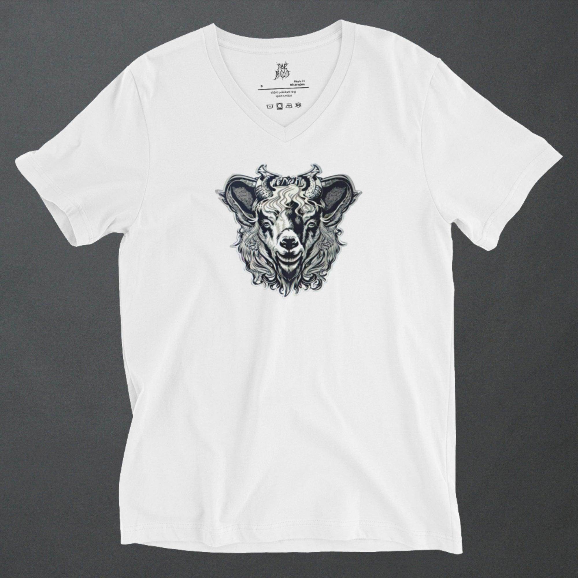 Black Phil Neo Goth Unisex V-Neck T-Shirt - Pale Blood Store