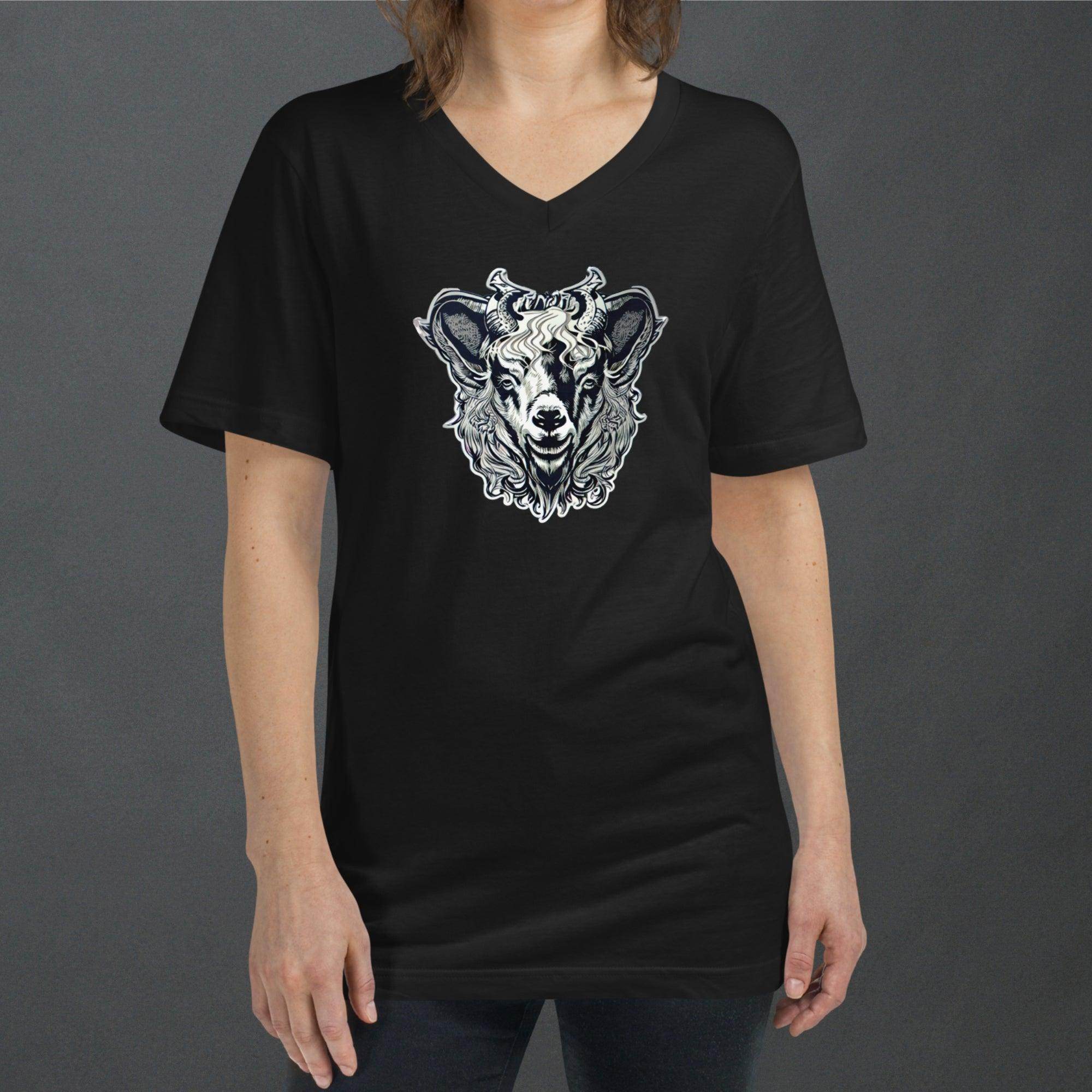 Black Phil Neo Goth Unisex V-Neck T-Shirt - Pale Blood Store