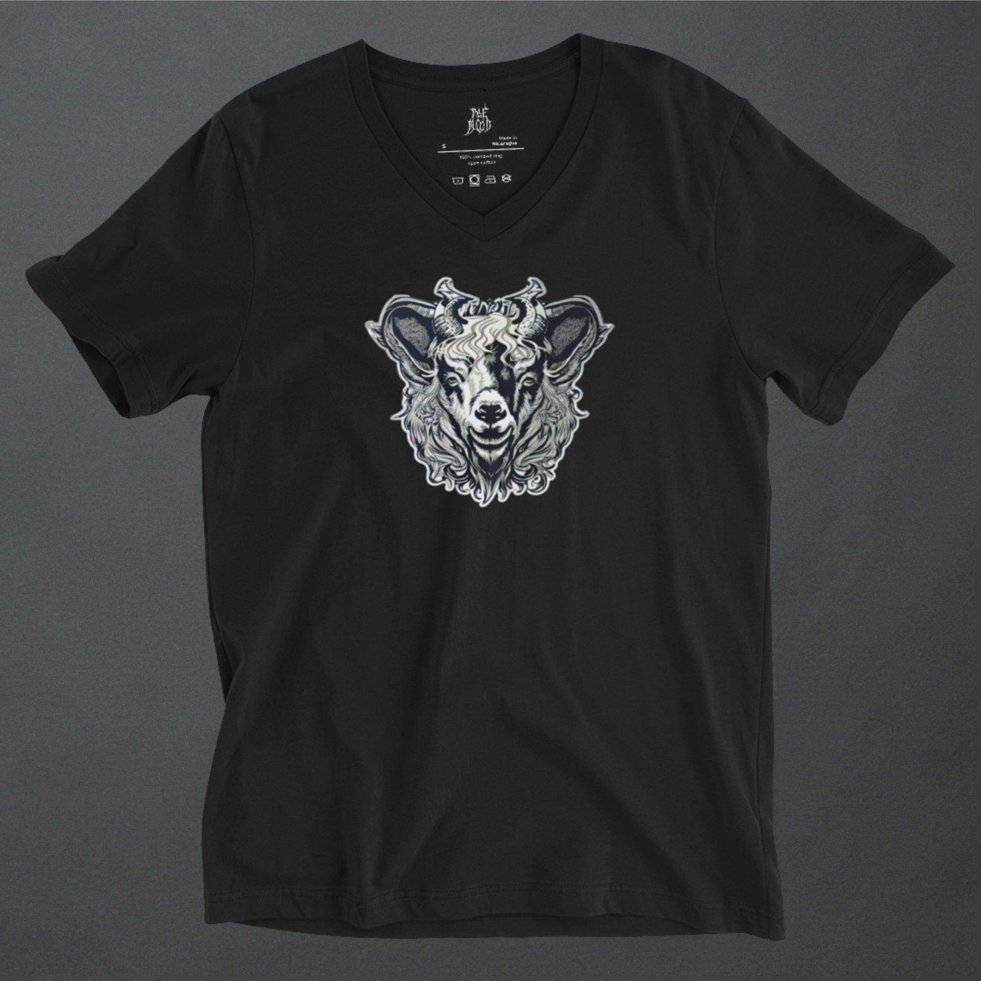 Black Phil Neo Goth Unisex V-Neck T-Shirt - Pale Blood Store